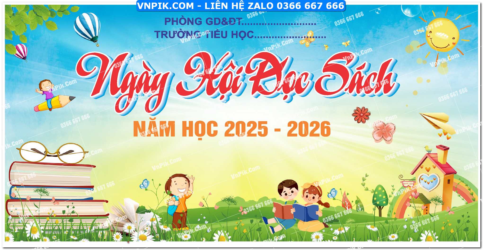 Phông Nền Ngày Hội Đọc Sách File Vector Corel X7 Đẹp Mẫu 23