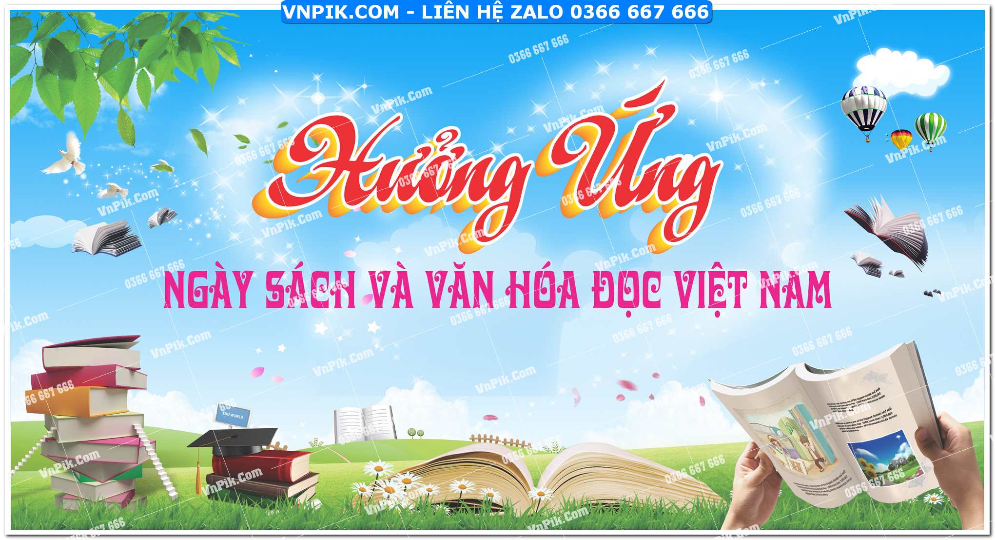 Phông Nền Ngày Hội Đọc Sách File Vector Corel X7 Đẹp Mẫu 24