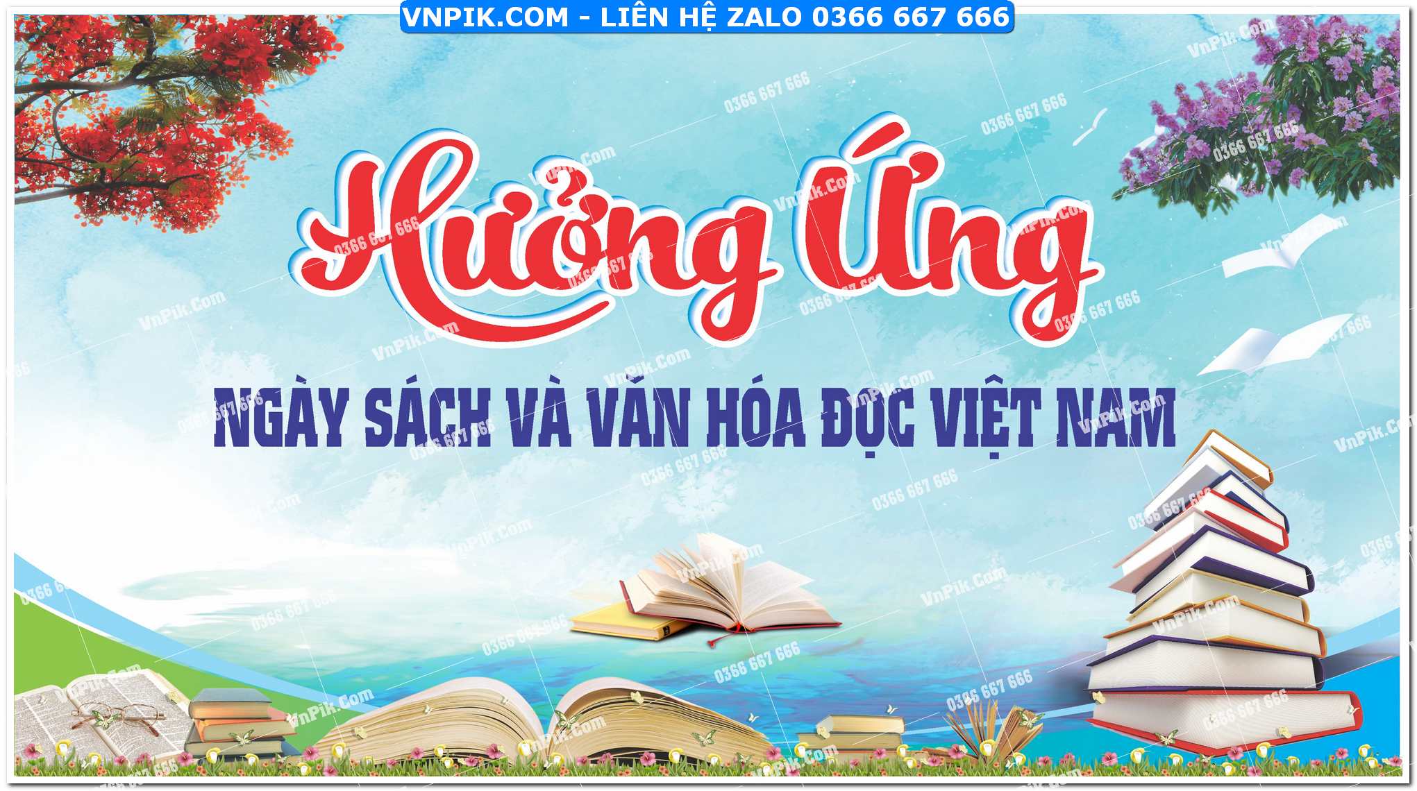 Phông Nền Ngày Hội Đọc Sách File Vector Corel X7 Đẹp Mẫu 25