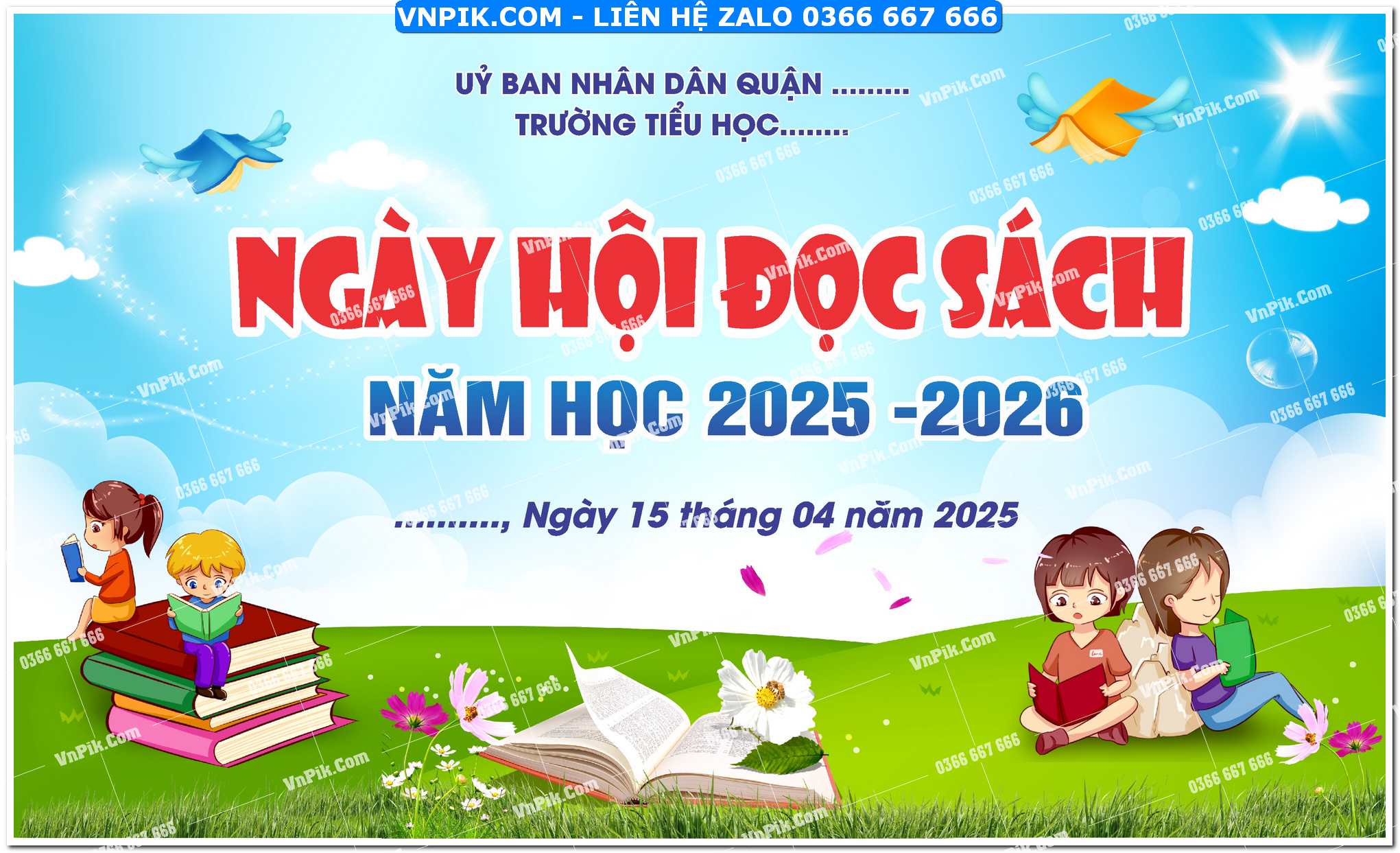 Phông Nền Ngày Hội Đọc Sách File Vector Corel X7 Đẹp Mẫu 31