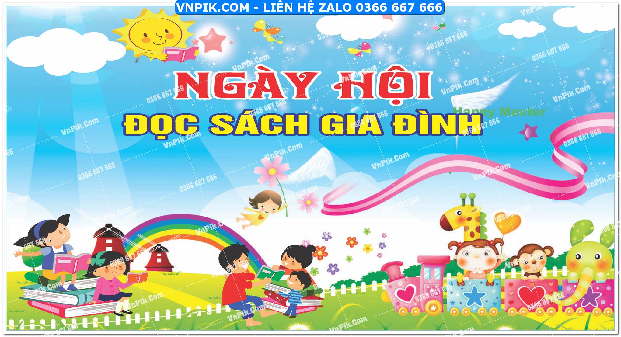 Phông Nền Ngày Hội Đọc Sách File Vector Corel X7 Đẹp Mẫu 32