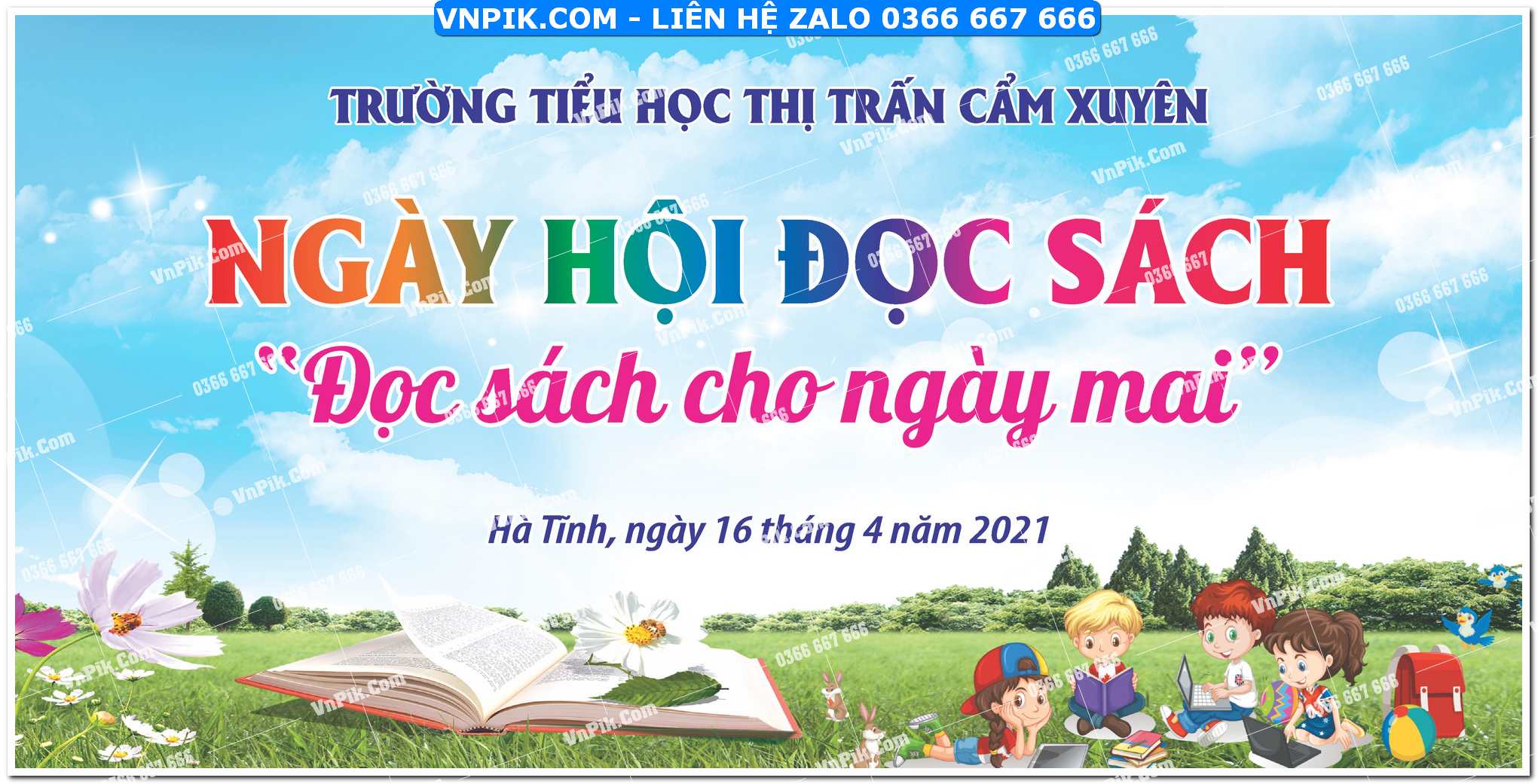 Phông Nền Ngày Hội Đọc Sách File Vector Corel X7 Đẹp Mẫu 33