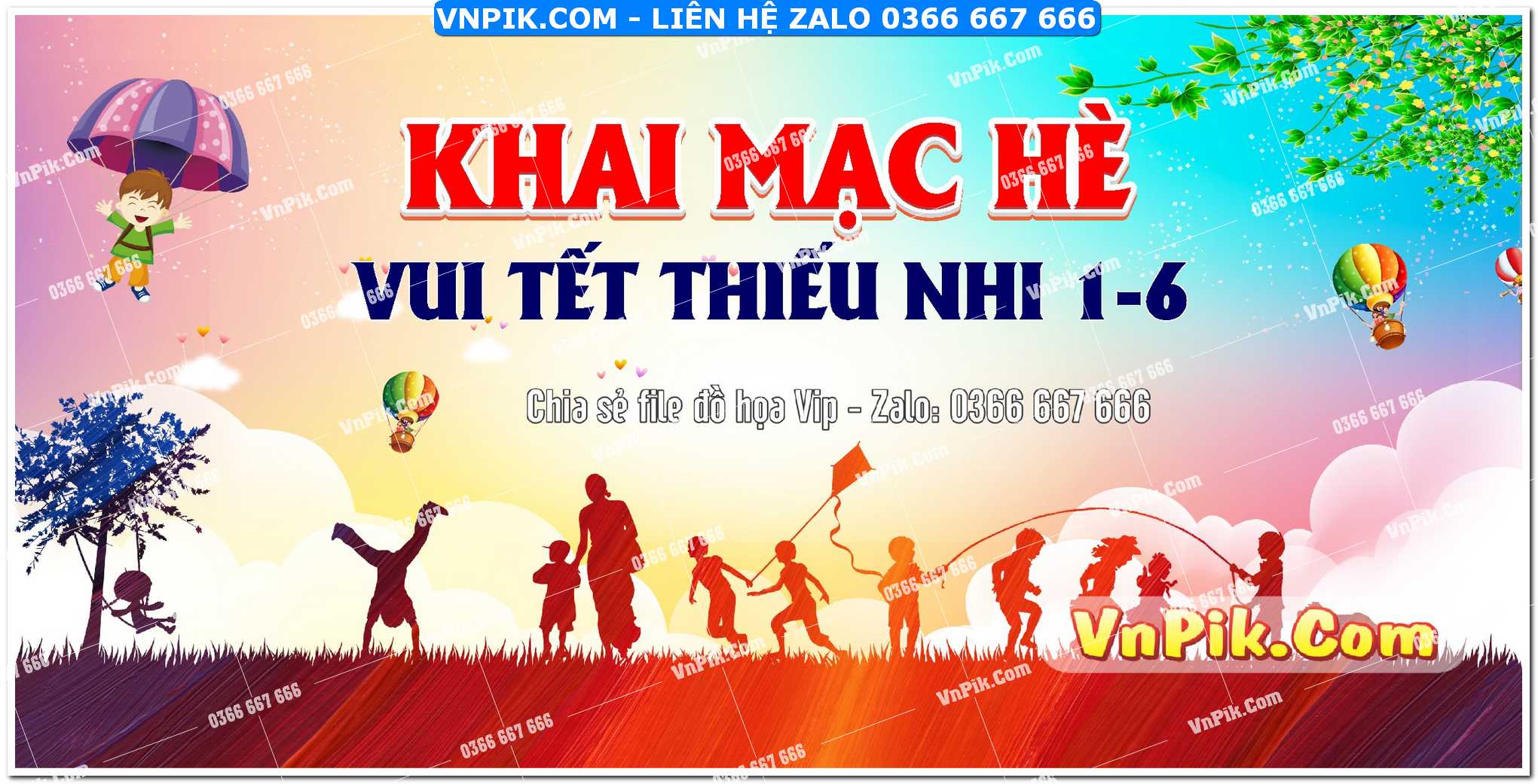 Phông nền khai mạc hè – vui tết thiếu nhi 1