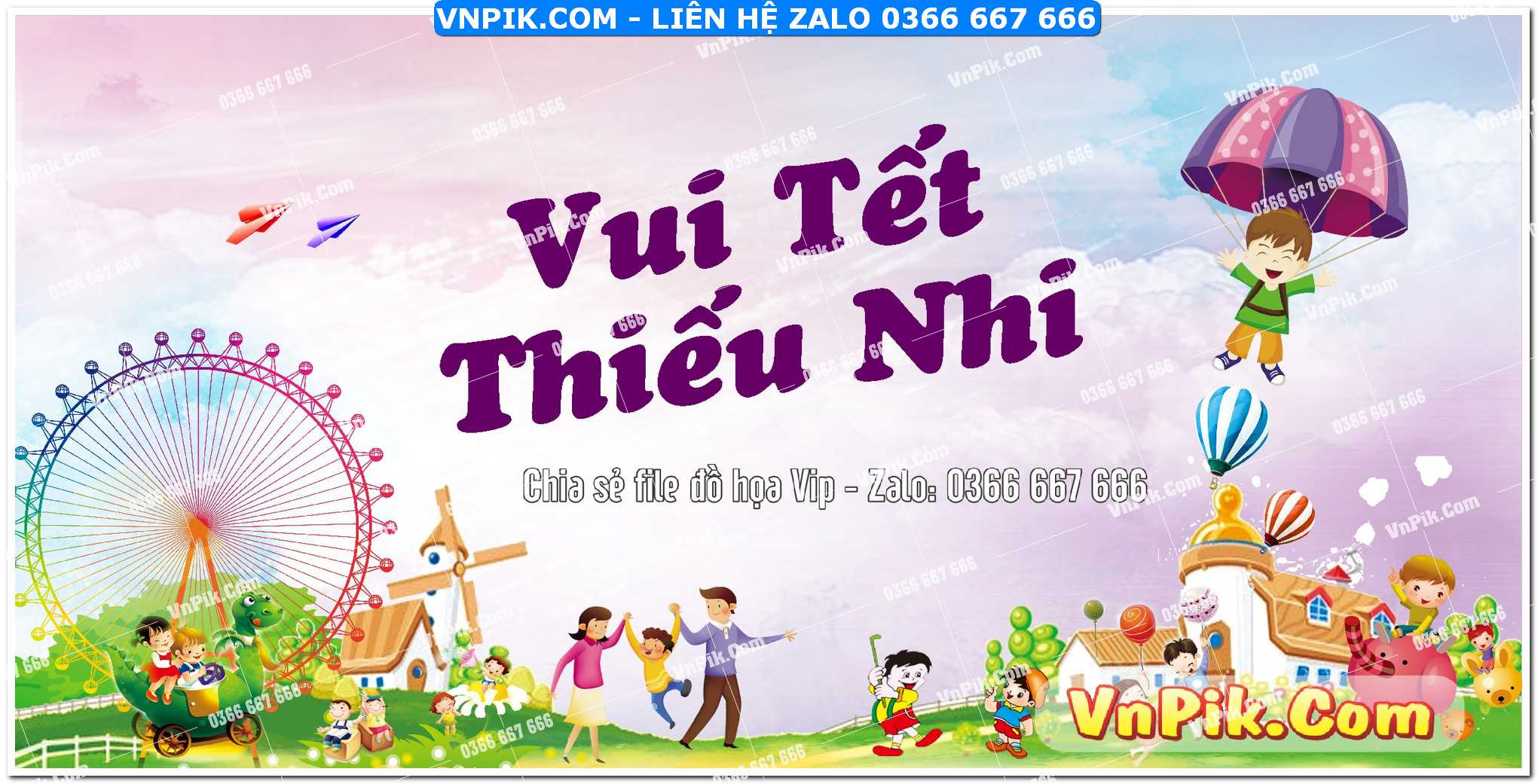Phông nền vui tết thiếu nhi 1