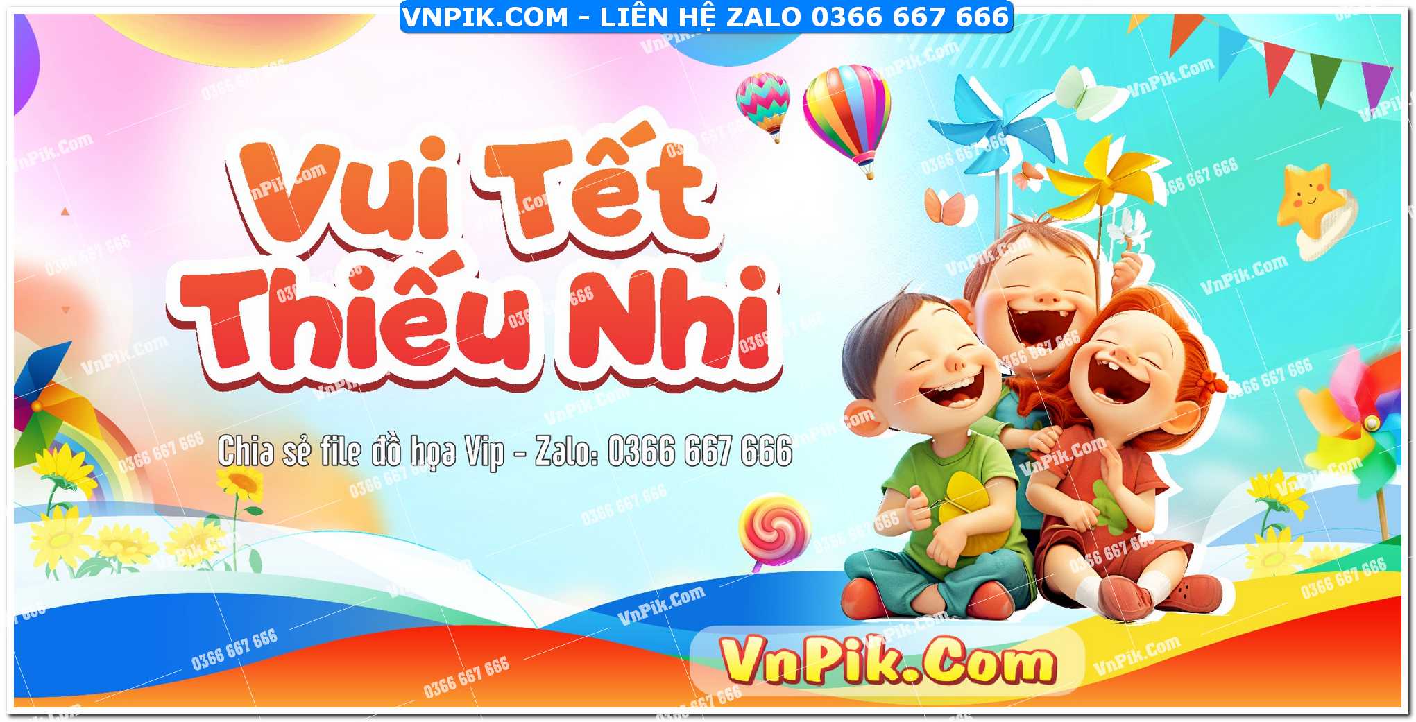 Phông nền vui tết thiếu nhi 2