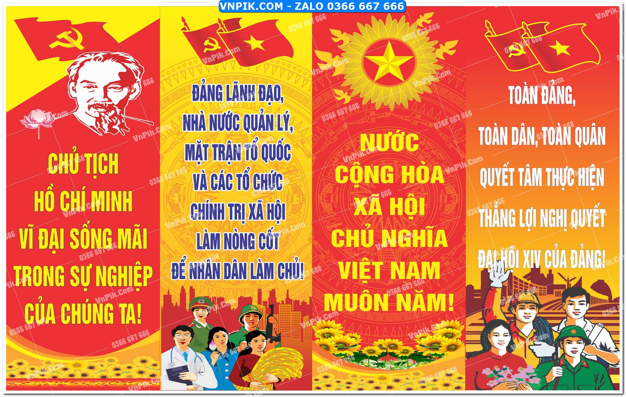 Phướn dọc mừng Đại hội Đảng bộ các cấp 2025 mẫu 10