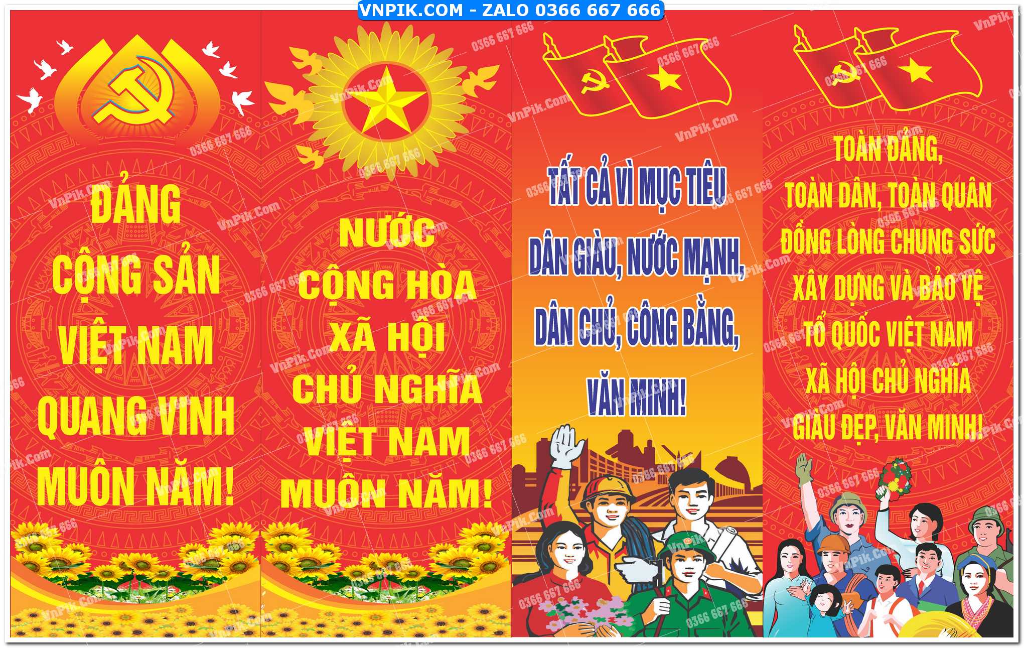 Phướn dọc mừng Đại hội Đảng bộ các cấp 2025 mẫu 14