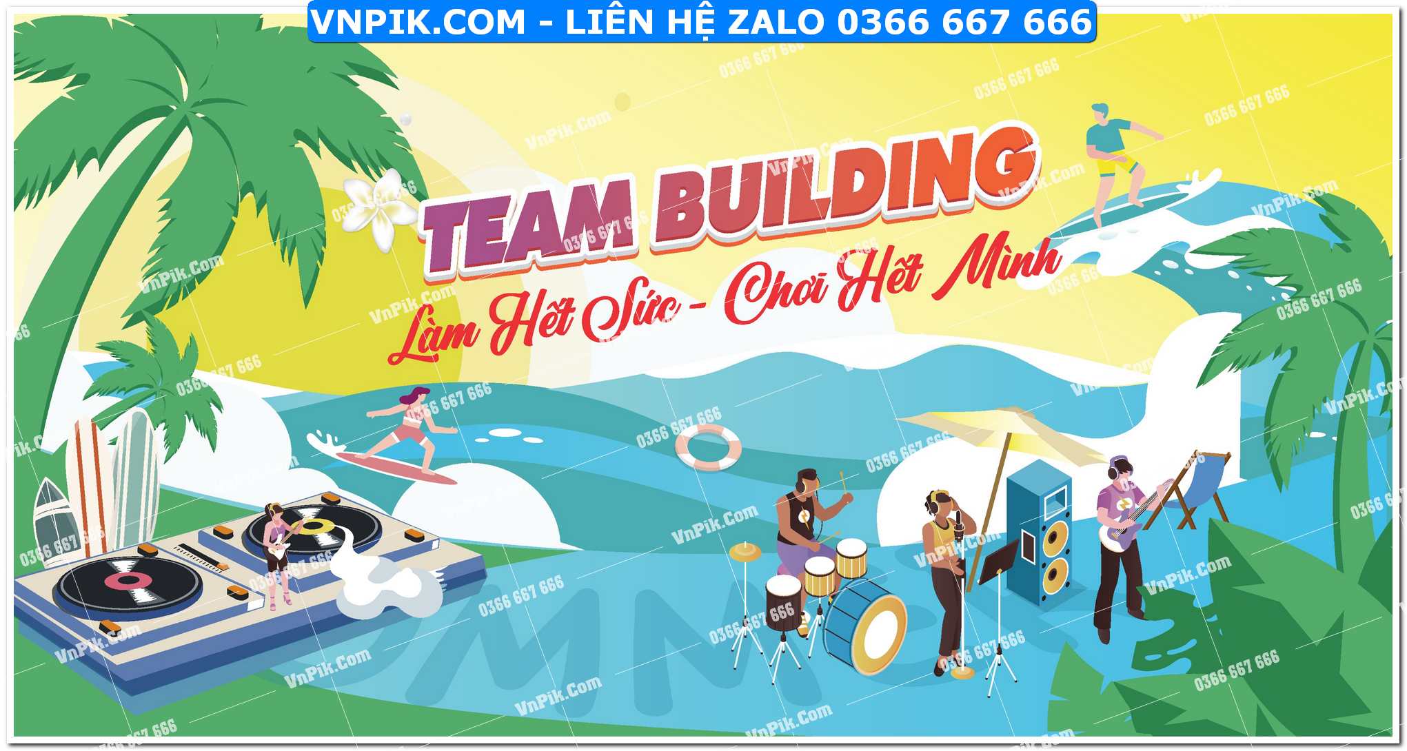File thiết kế phông nền team building corel x7 Mẫu 10