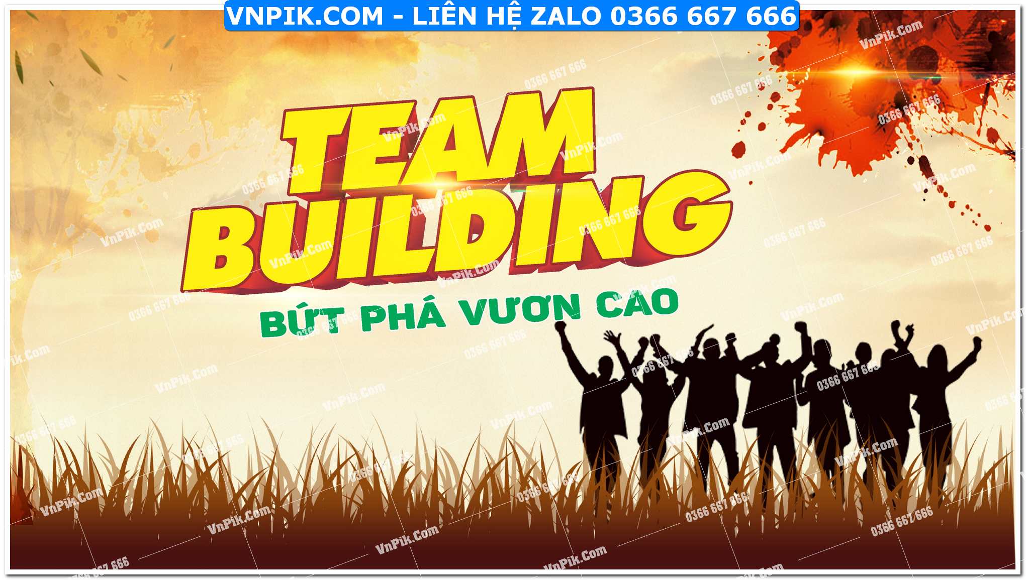 File thiết kế phông nền team building corel x7 Mẫu 6