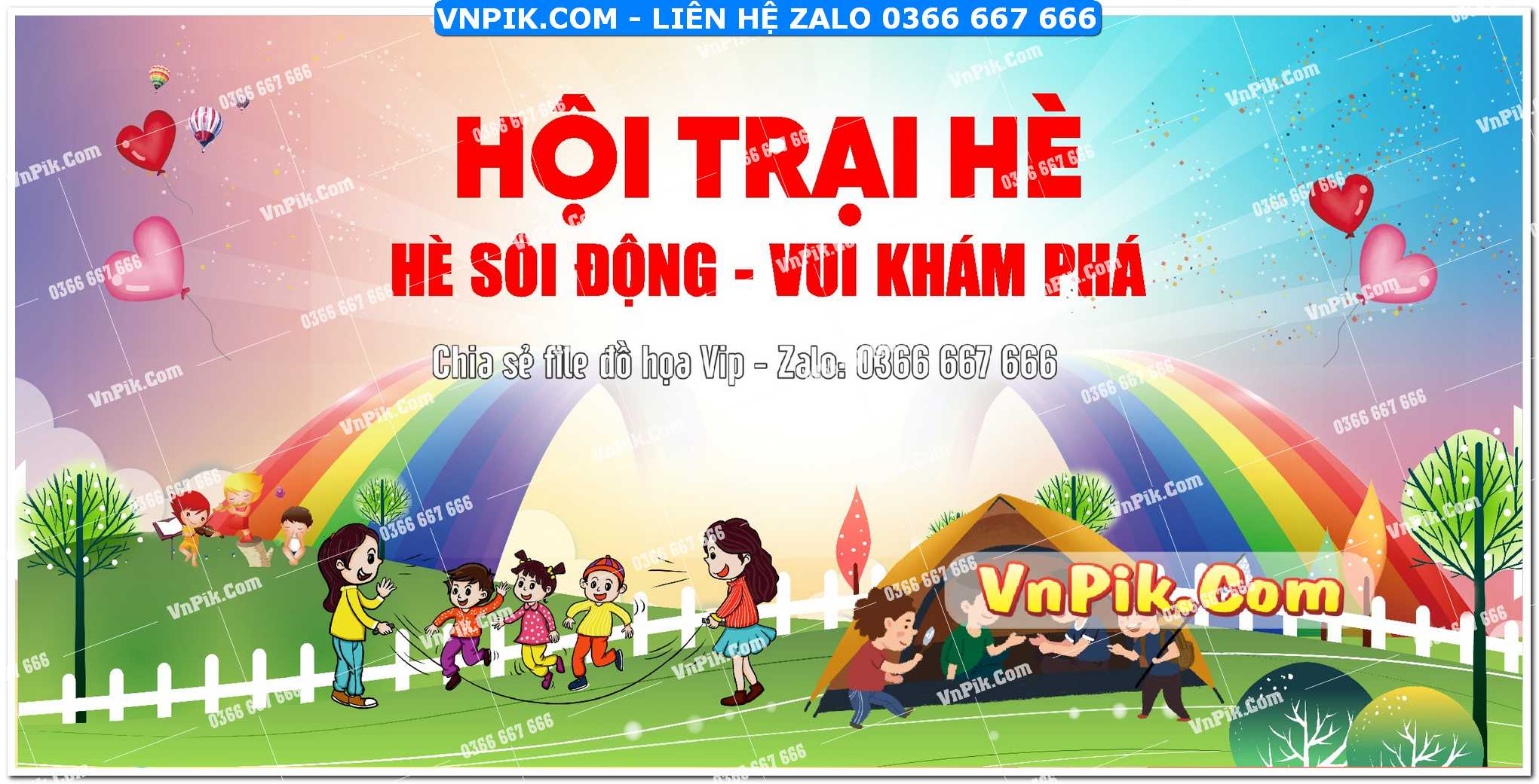 hội trại hè sôi động, vui khám phá
