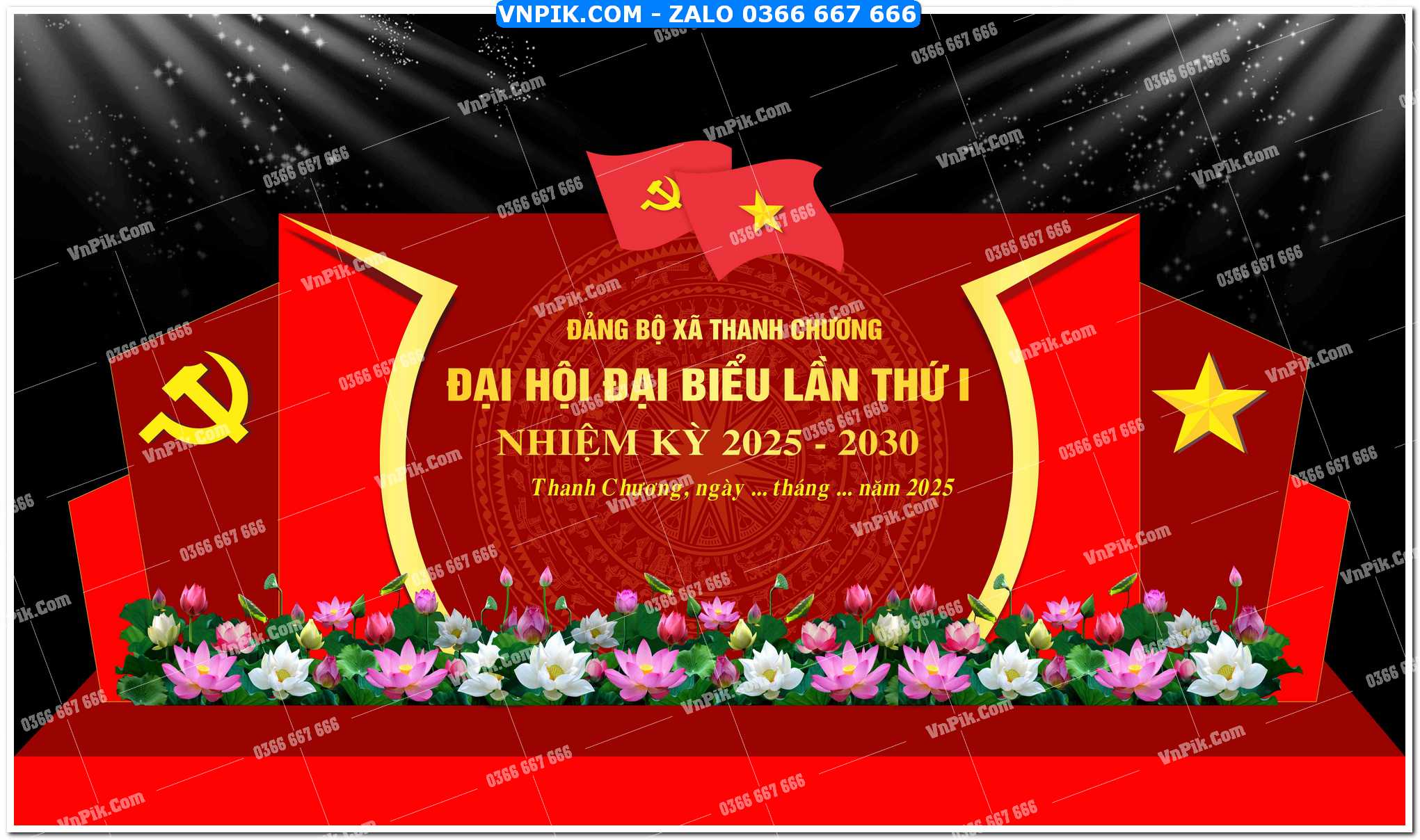 Maket đảng bộ xã thanh chương – đại hội đải biểu lần thứ 1 – nhiệm kỳ 2025 – 2030