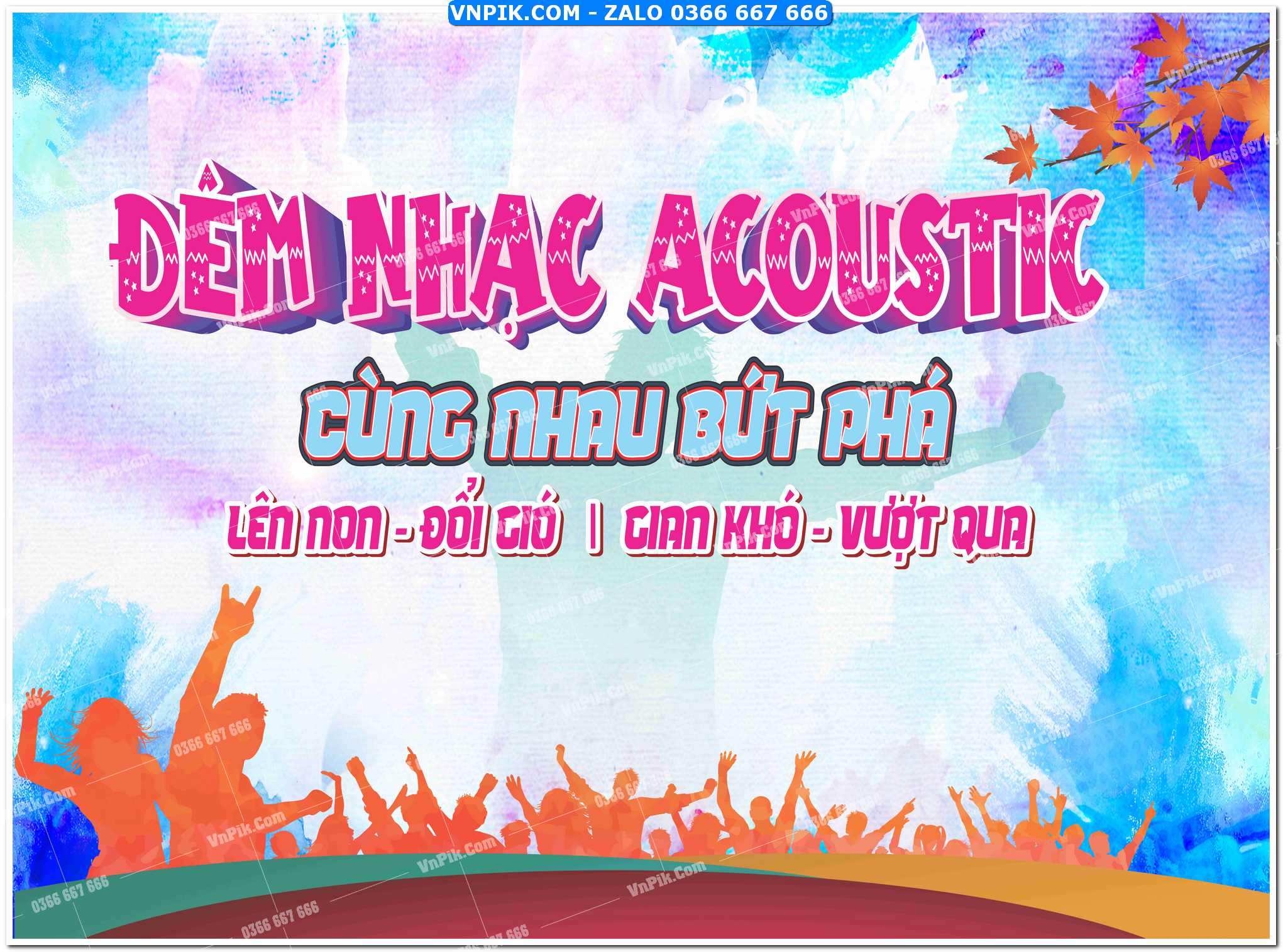 maket đêm nhạc acoustic – cùng nhau bứt phá mẫu 2
