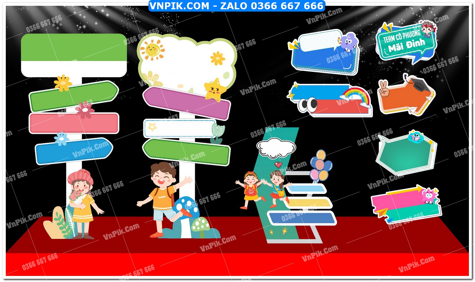 Phồng nền decor chụp ảnh khai giảng file định dạng vector mẫu 64