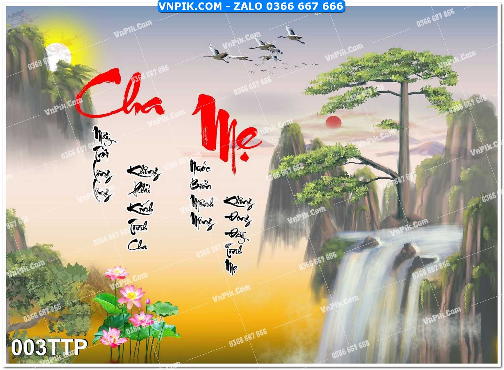 Tranh chữ thư pháp nghệ thuật 003TTP