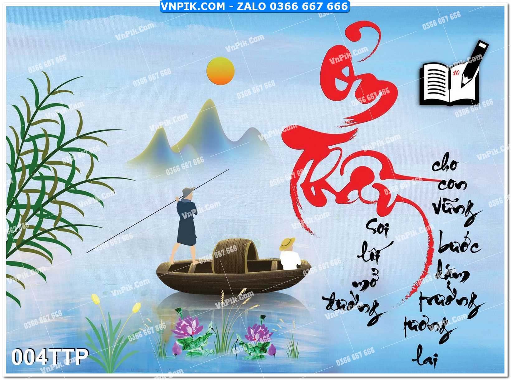 Tranh chữ thư pháp nghệ thuật 004TTP