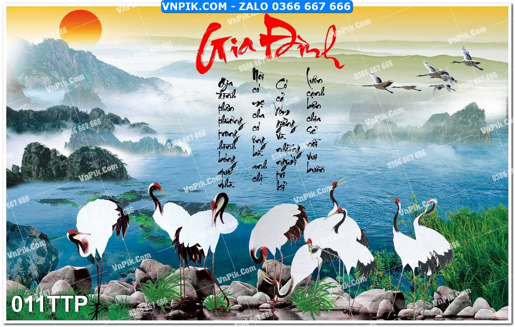 Tranh chữ thư pháp nghệ thuật 011TTP