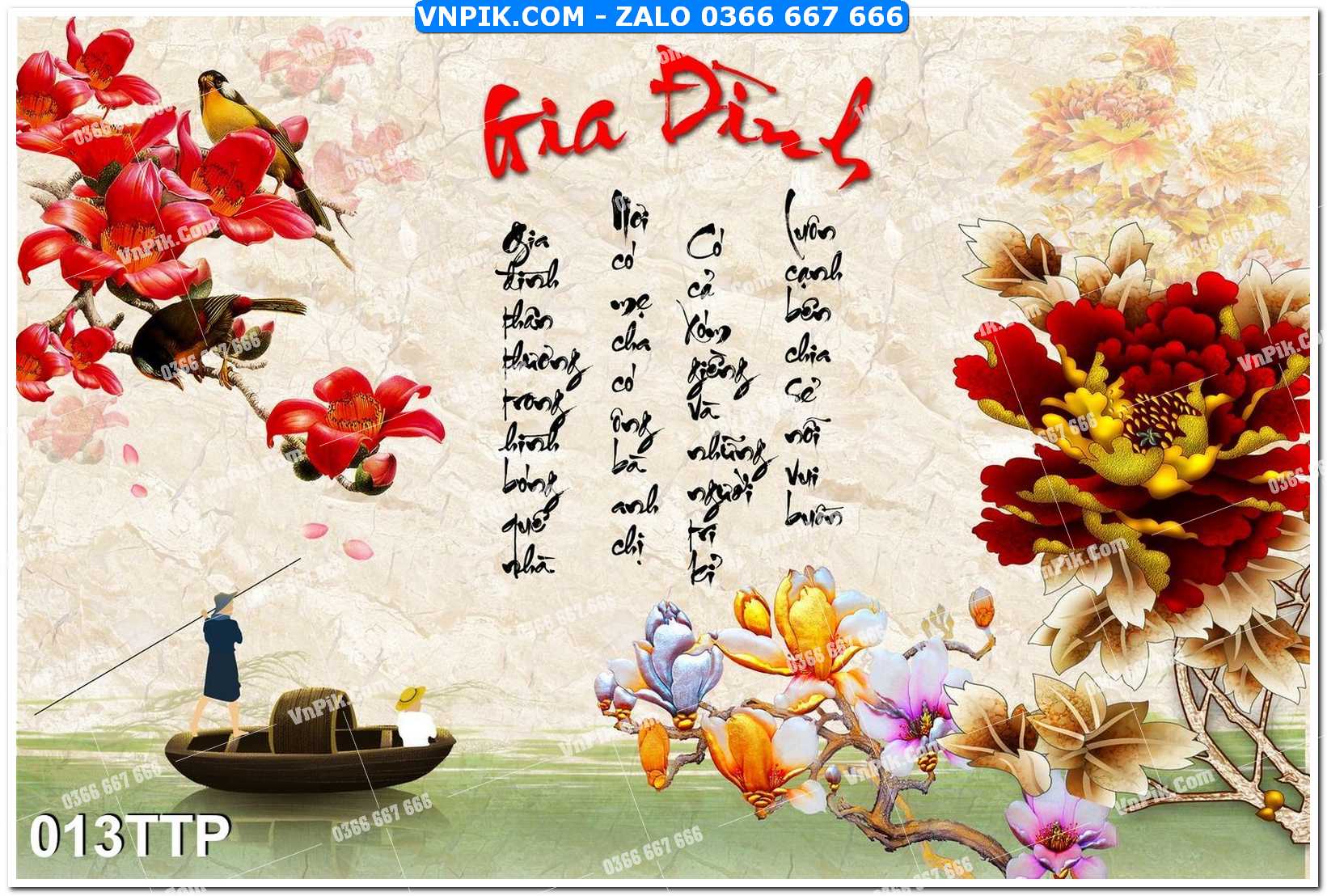 Tranh chữ thư pháp nghệ thuật 013TTP