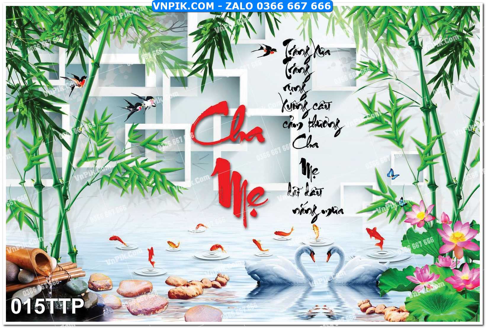 Tranh chữ thư pháp nghệ thuật 015TTP