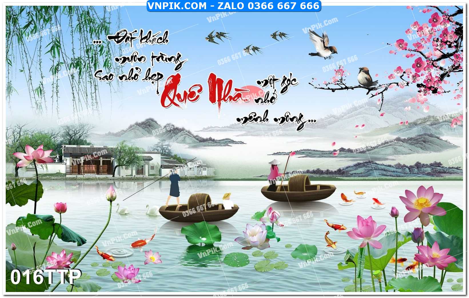 Tranh chữ thư pháp nghệ thuật 016TTP