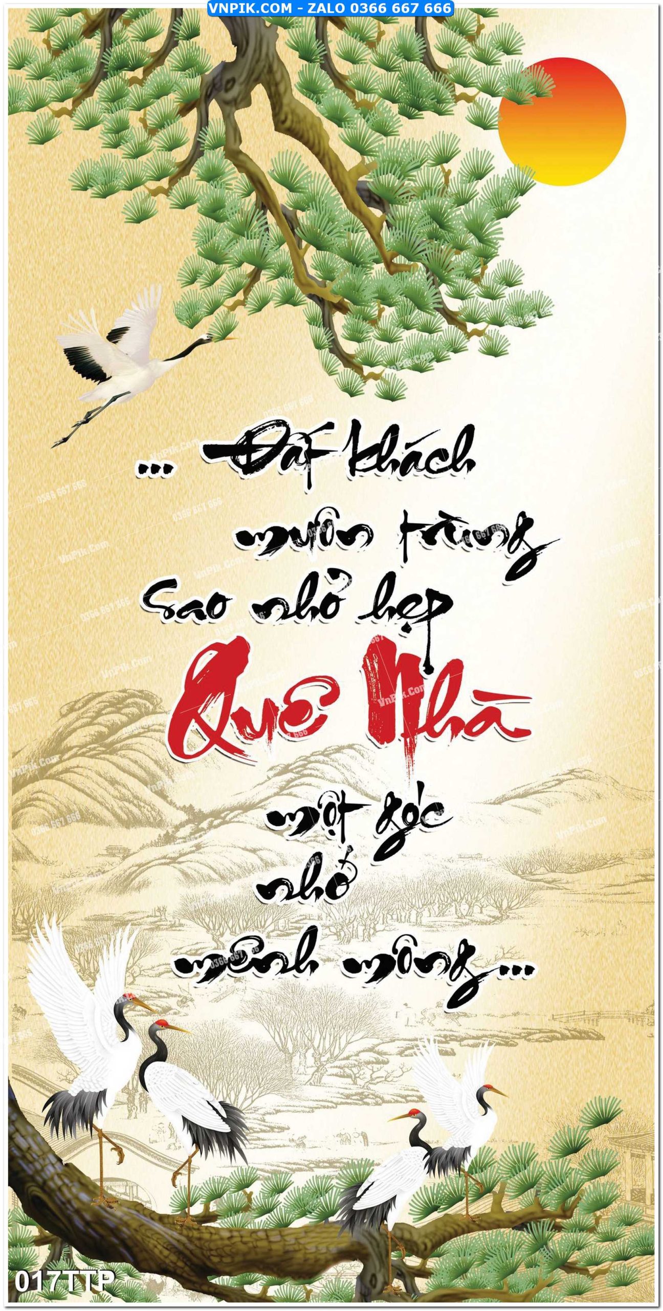 Tranh chữ thư pháp nghệ thuật 017TTP
