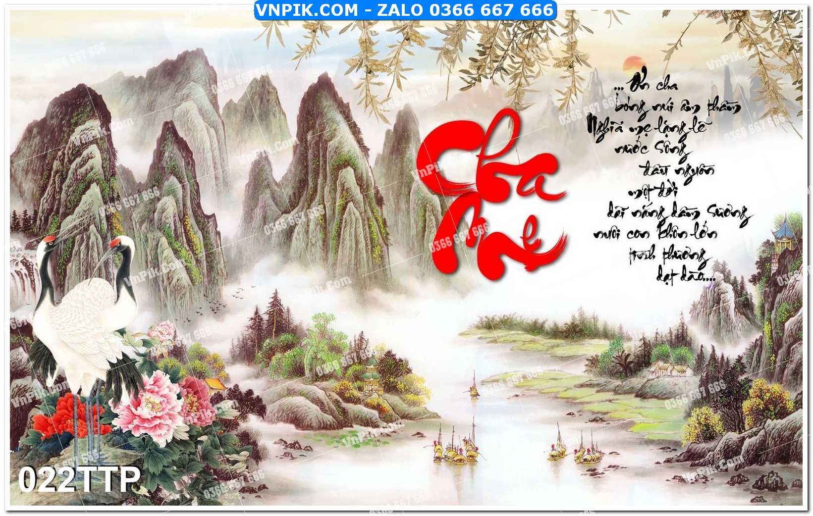 Tranh chữ thư pháp nghệ thuật 022TTP
