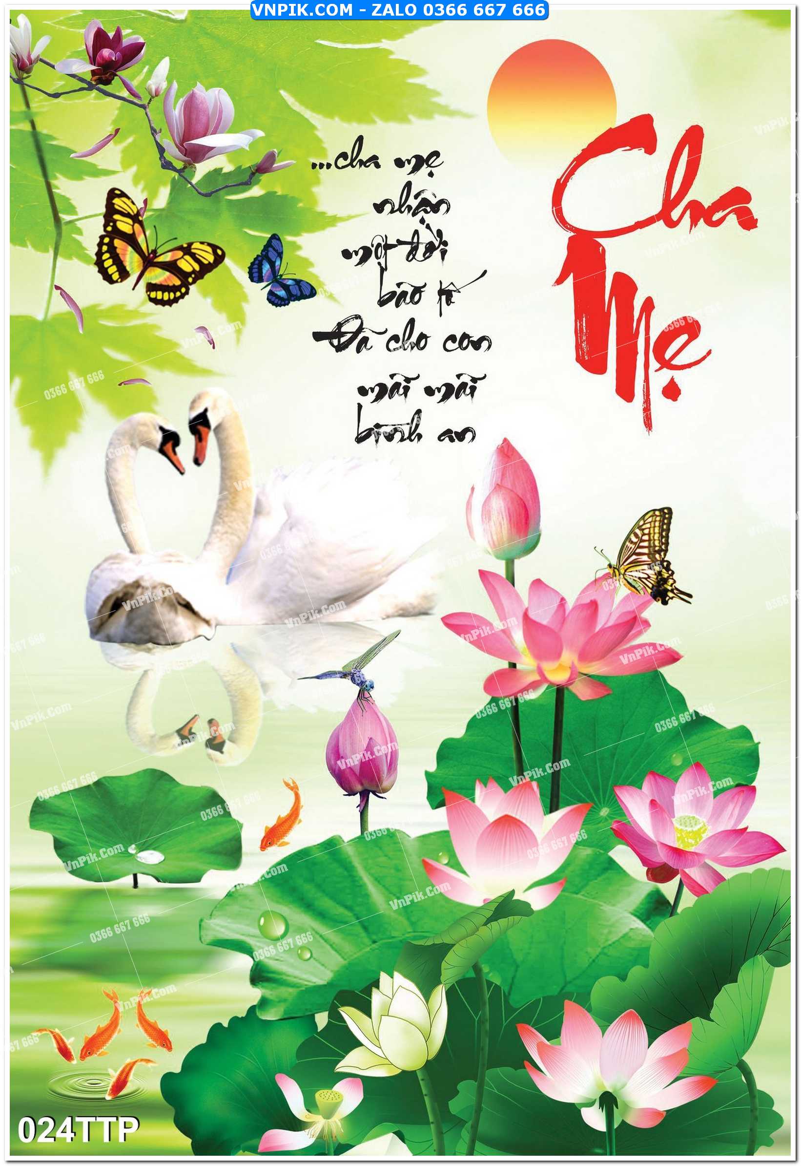 Tranh chữ thư pháp nghệ thuật 024TTP
