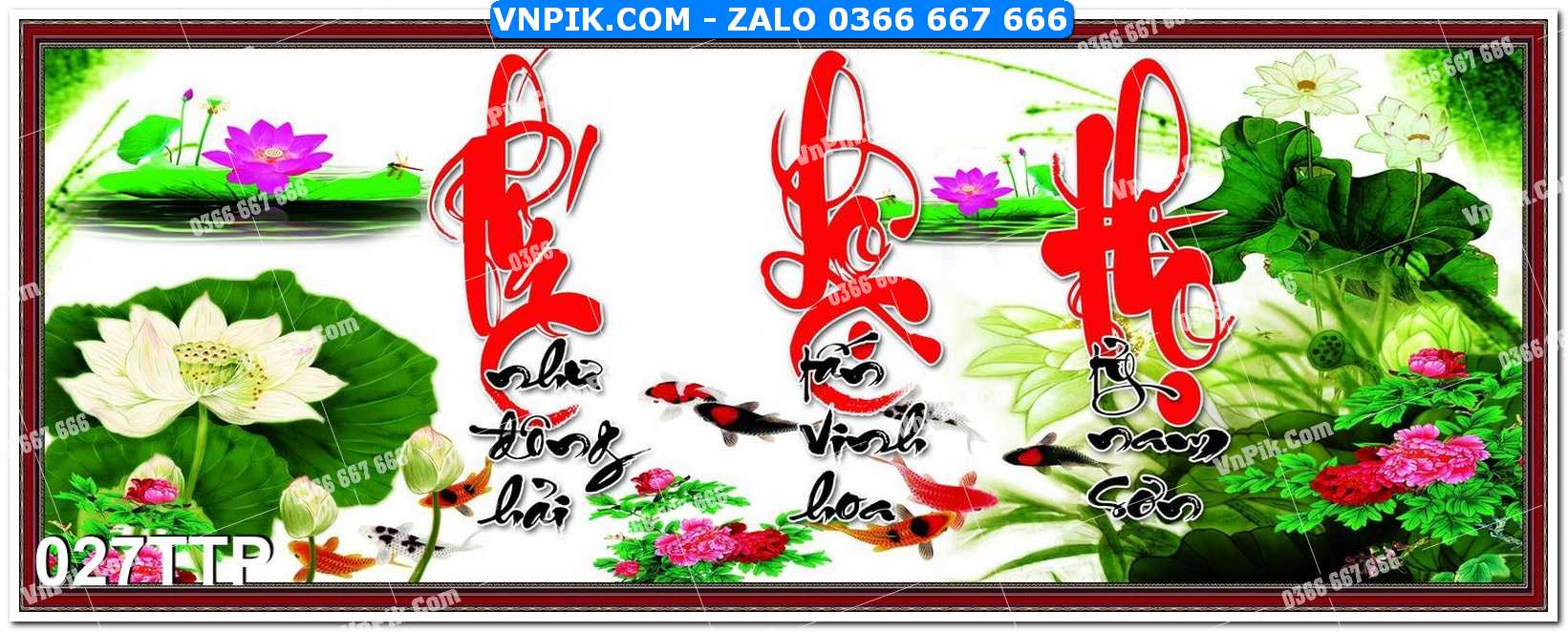 Tranh chữ thư pháp nghệ thuật 027TTP