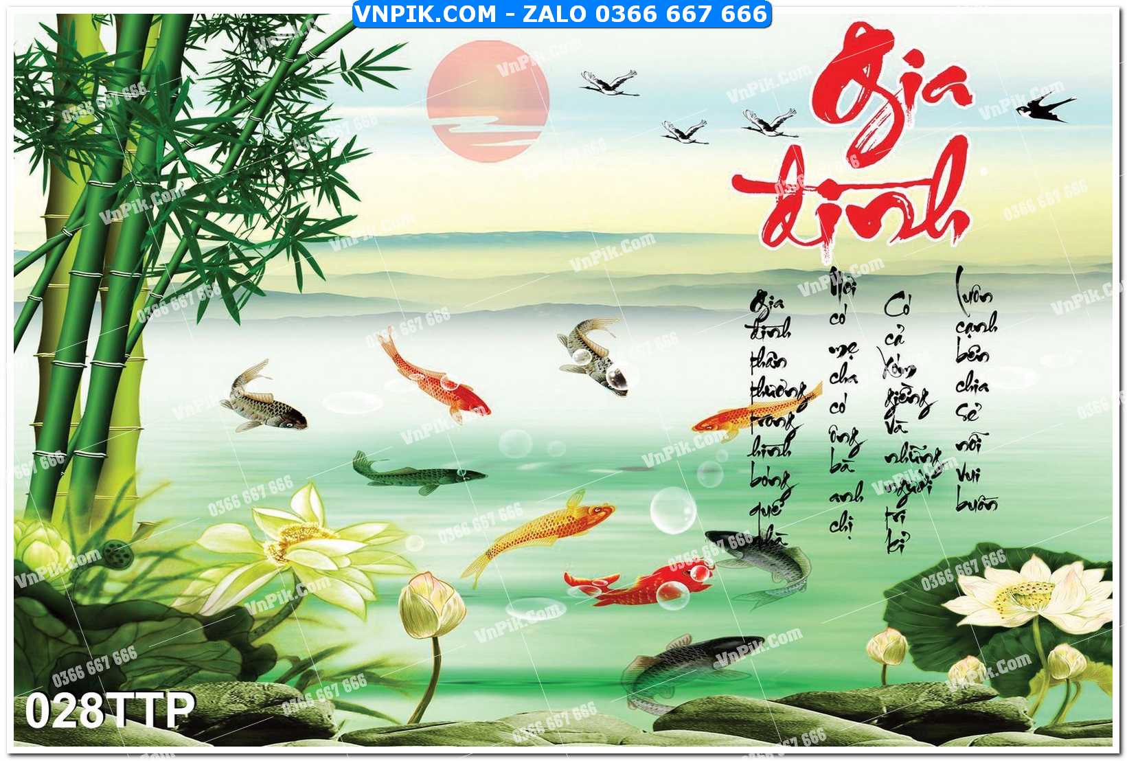 Tranh chữ thư pháp nghệ thuật 028TTP