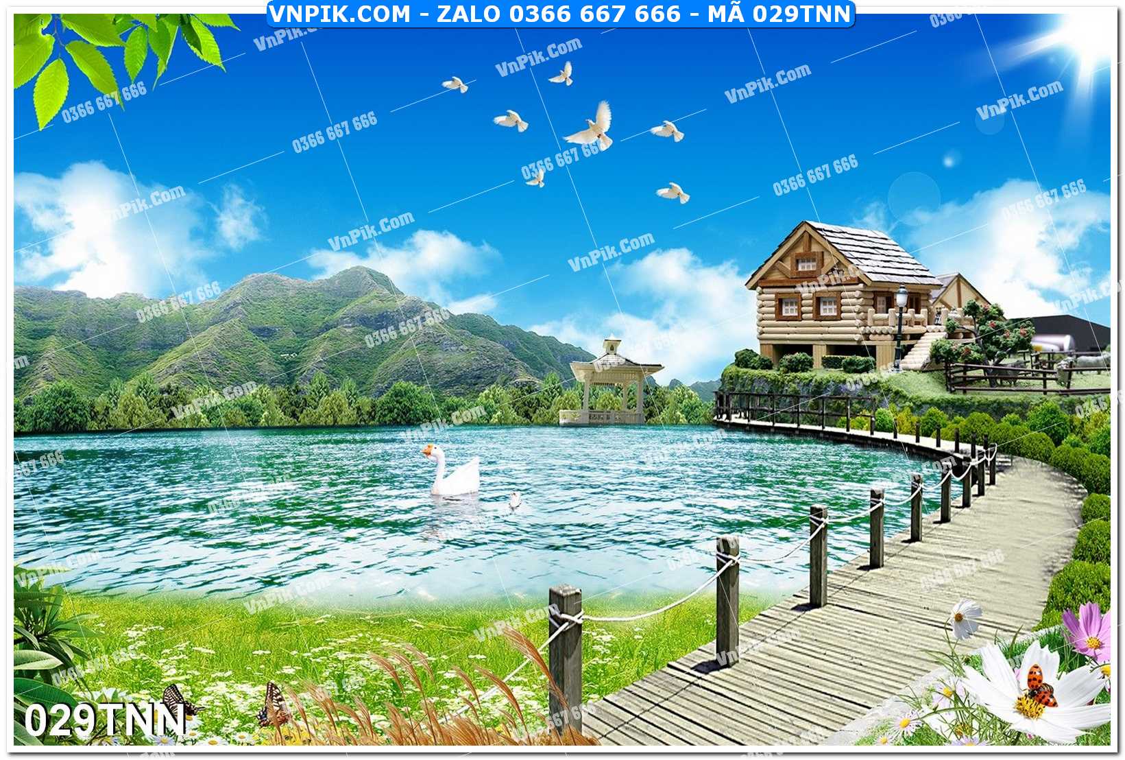Tranh phong cảnh thiên nhiên mã file 029TNN