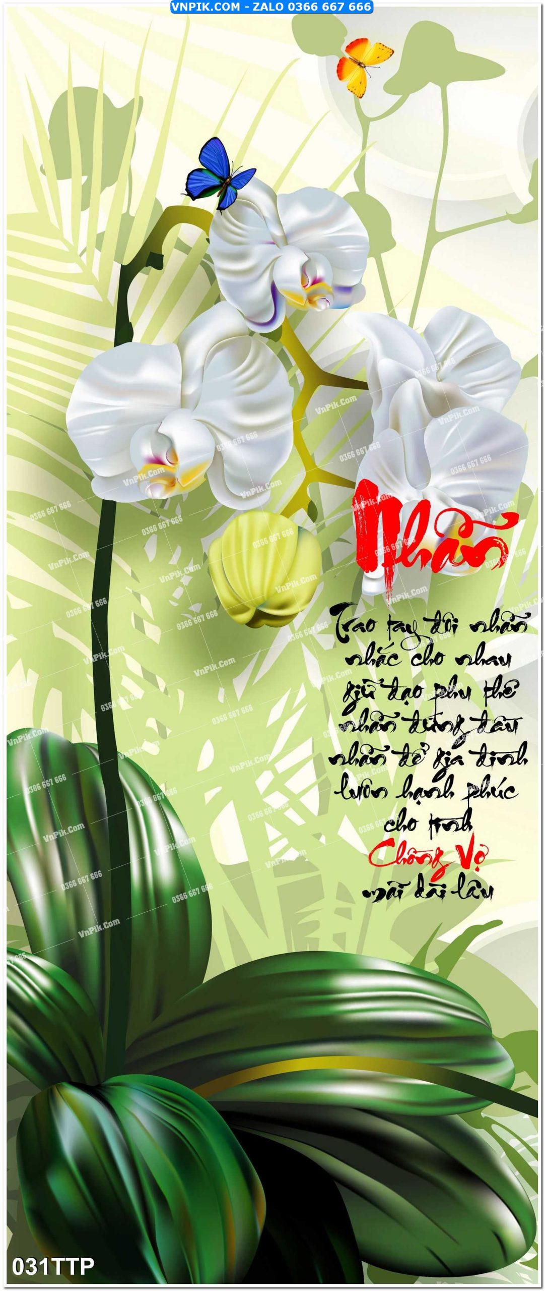 Tranh chữ thư pháp nghệ thuật 031TTP
