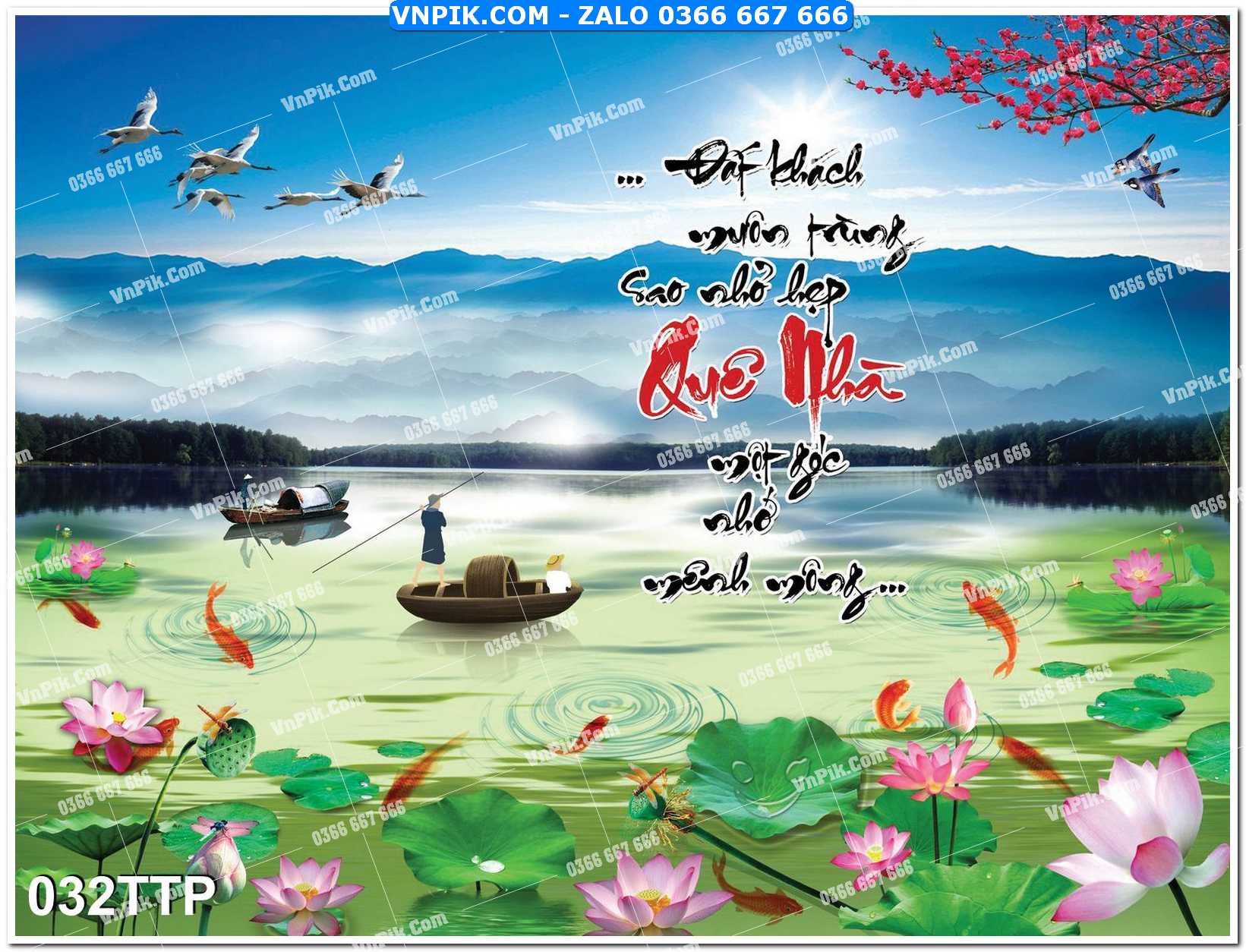 Tranh chữ thư pháp nghệ thuật 032TTP