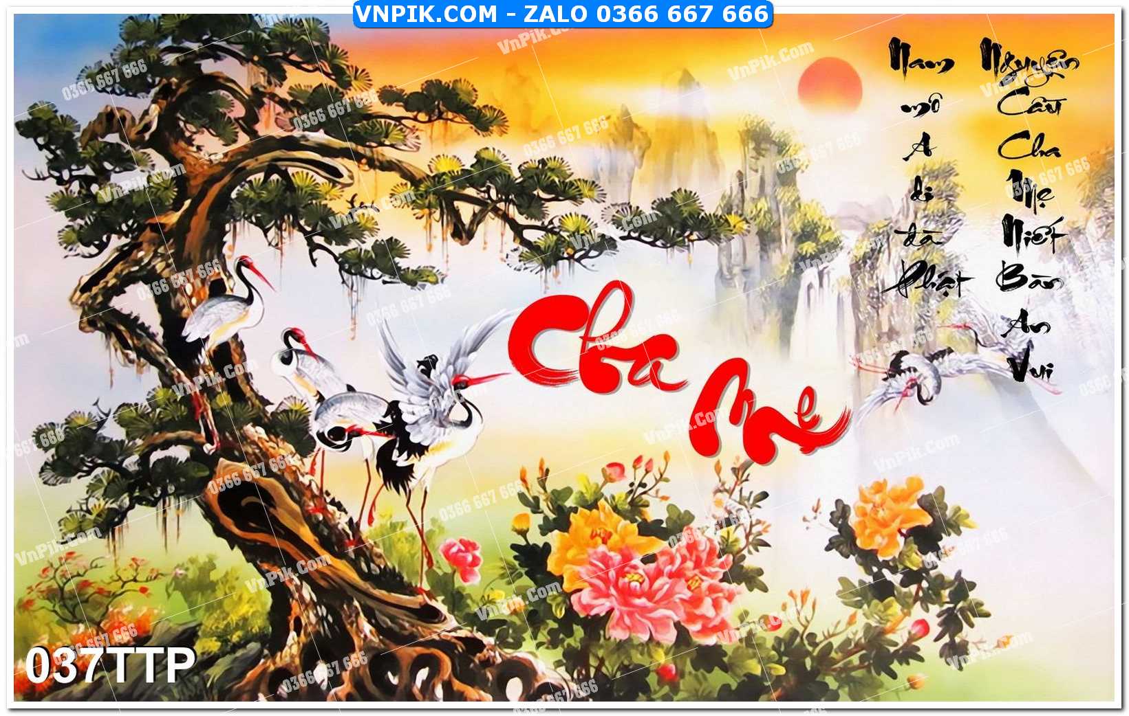 Tranh chữ thư pháp nghệ thuật 037TTP