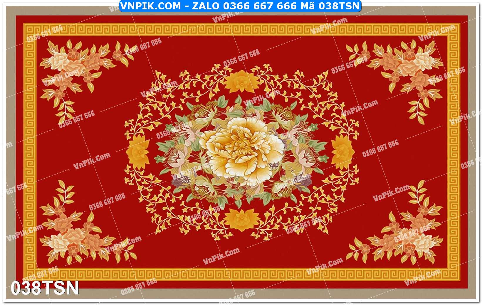 Tranh thảm sàn – tranh gạch hoa trang trí – file psd tách lớp mã 038TSN