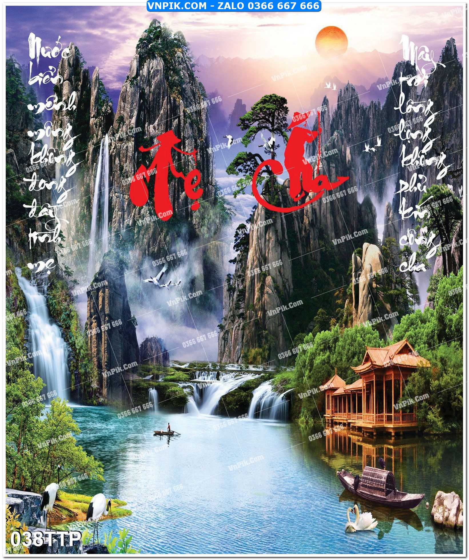 Tranh chữ thư pháp nghệ thuật 038TTP