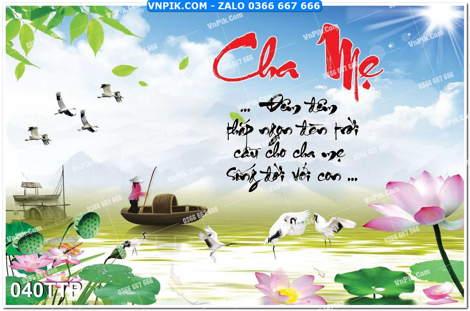 Tranh chữ thư pháp nghệ thuật 040TTP