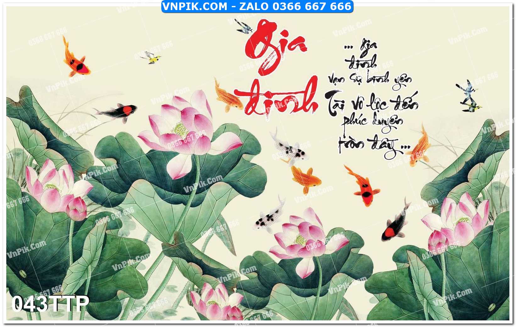 Tranh chữ thư pháp nghệ thuật 043TTP