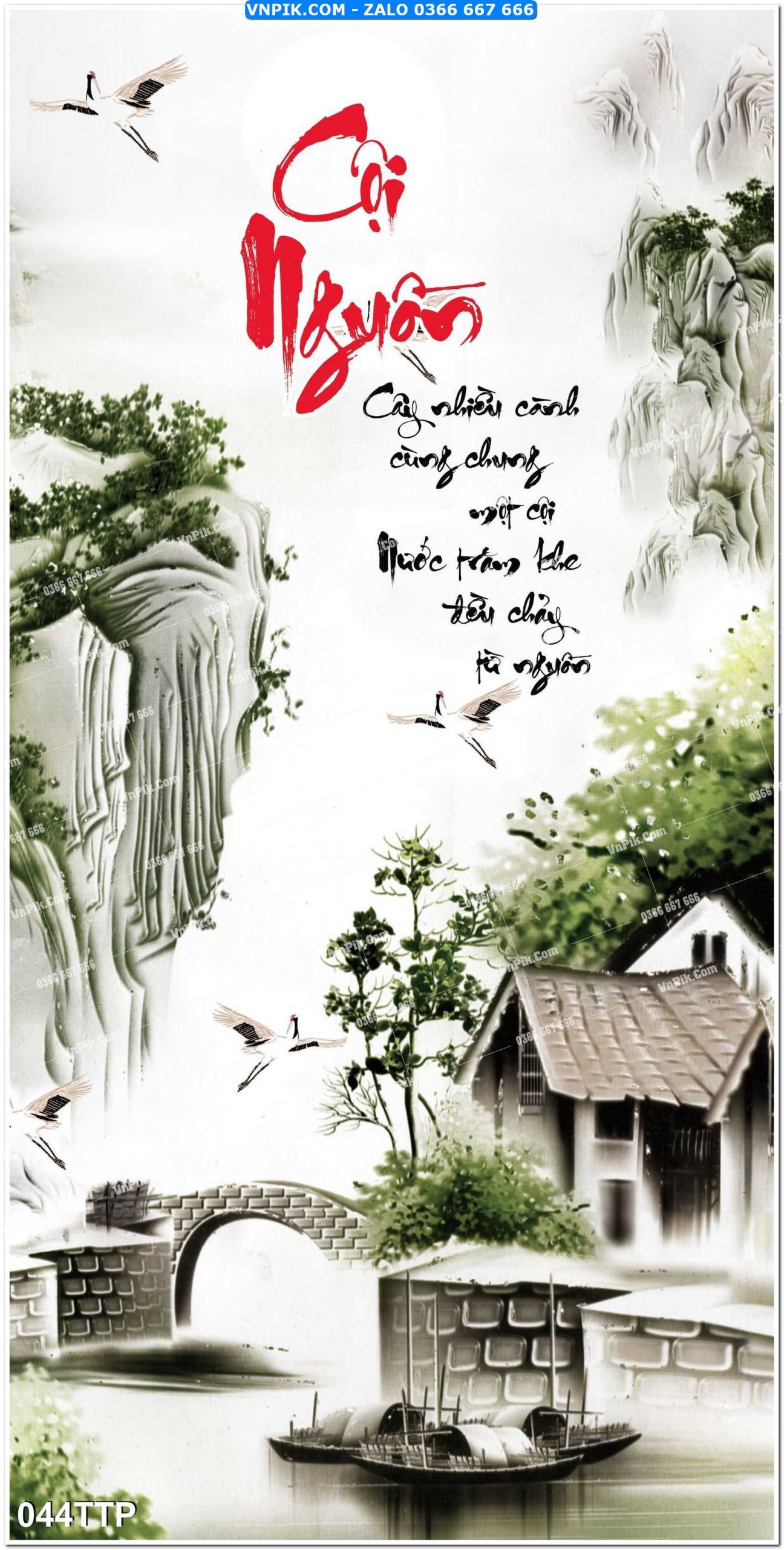 Tranh chữ thư pháp nghệ thuật 044TTP