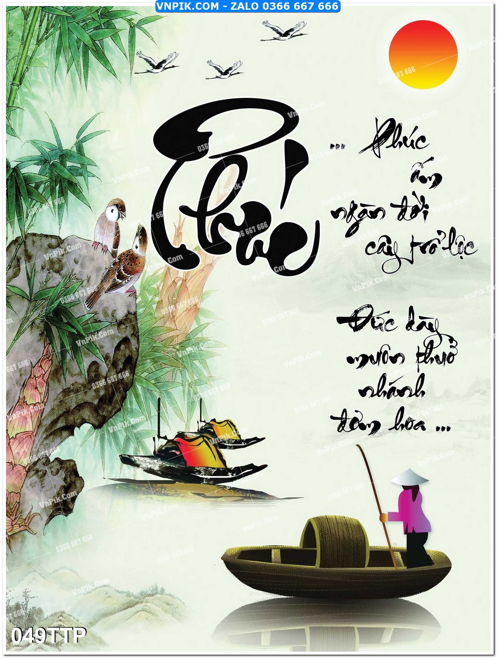 Tranh chữ thư pháp nghệ thuật 049TTP