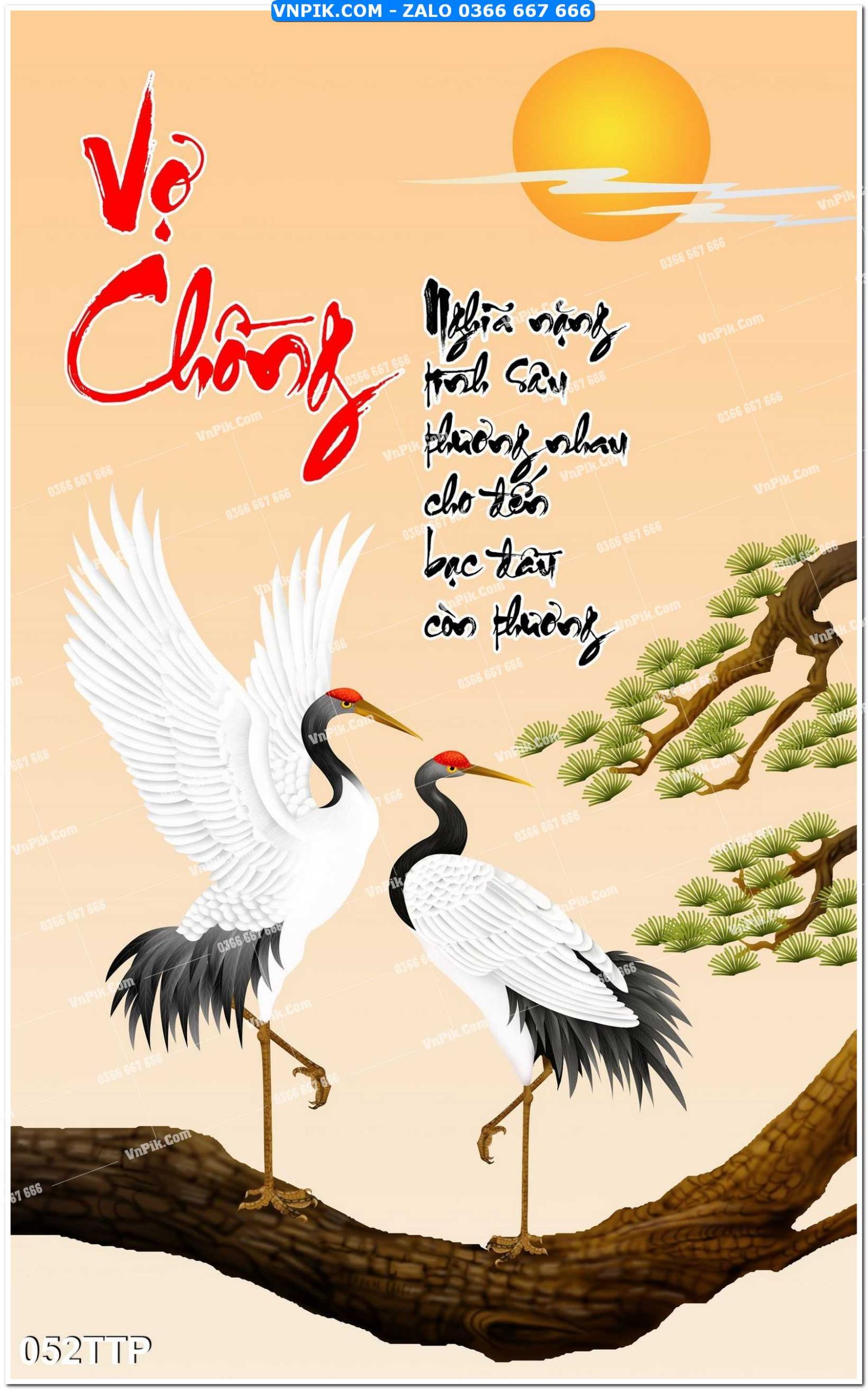 Tranh chữ thư pháp nghệ thuật 052TTP