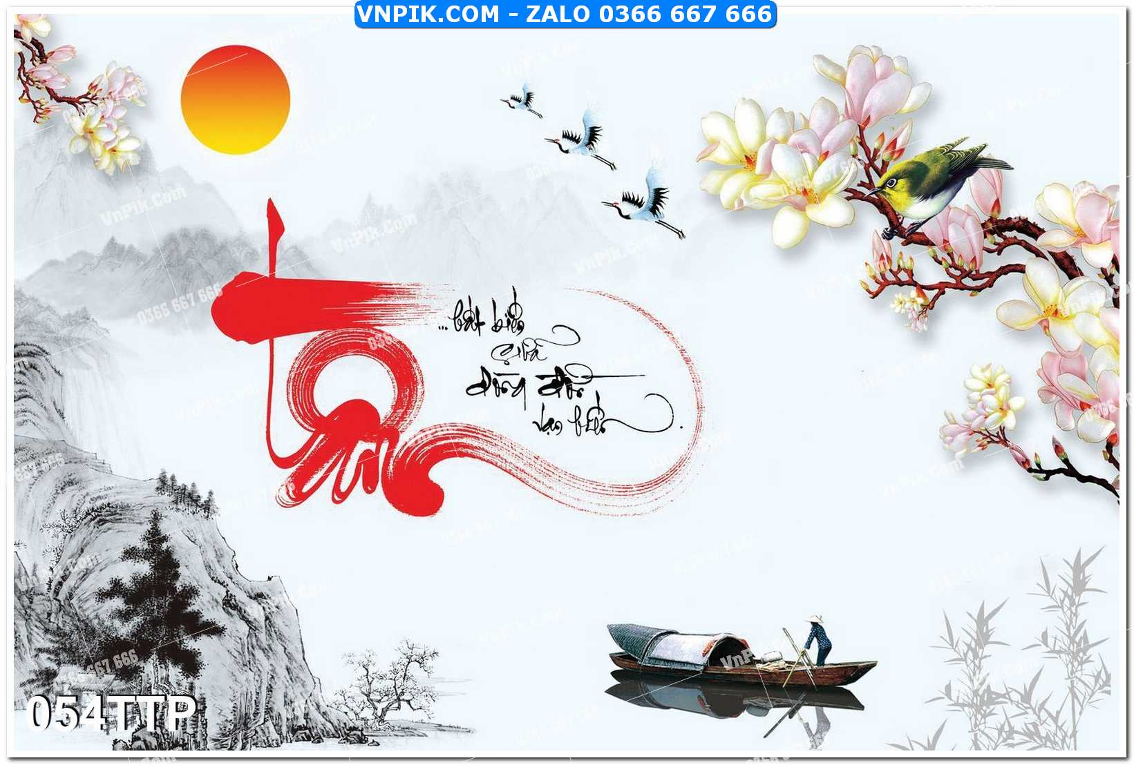 Tranh chữ thư pháp nghệ thuật 054TTP