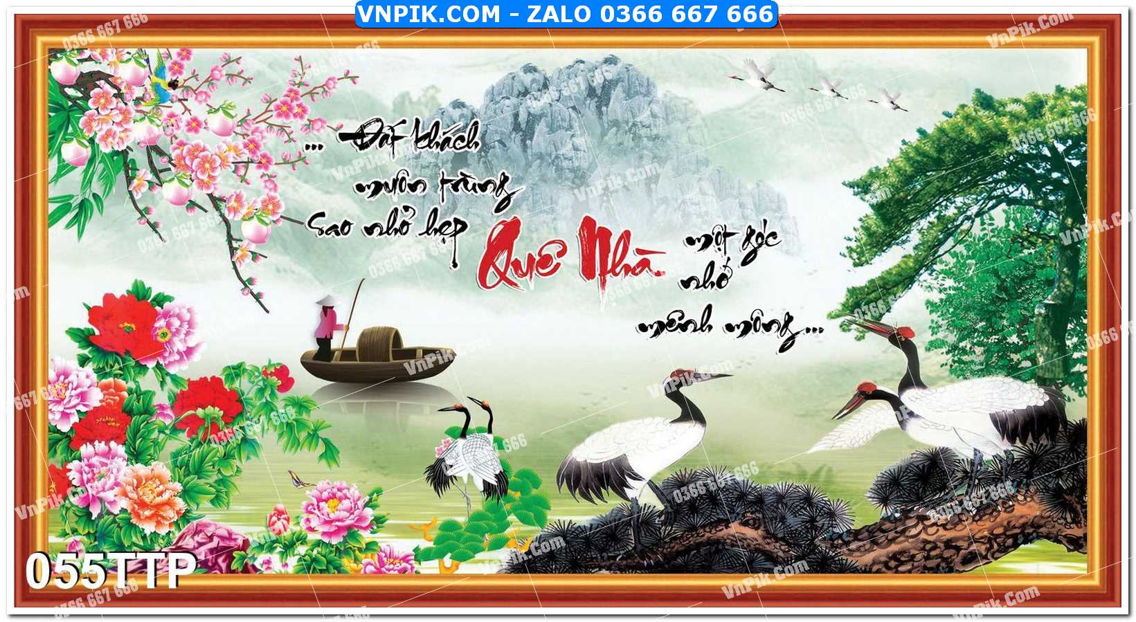 Tranh chữ thư pháp nghệ thuật 055TTP