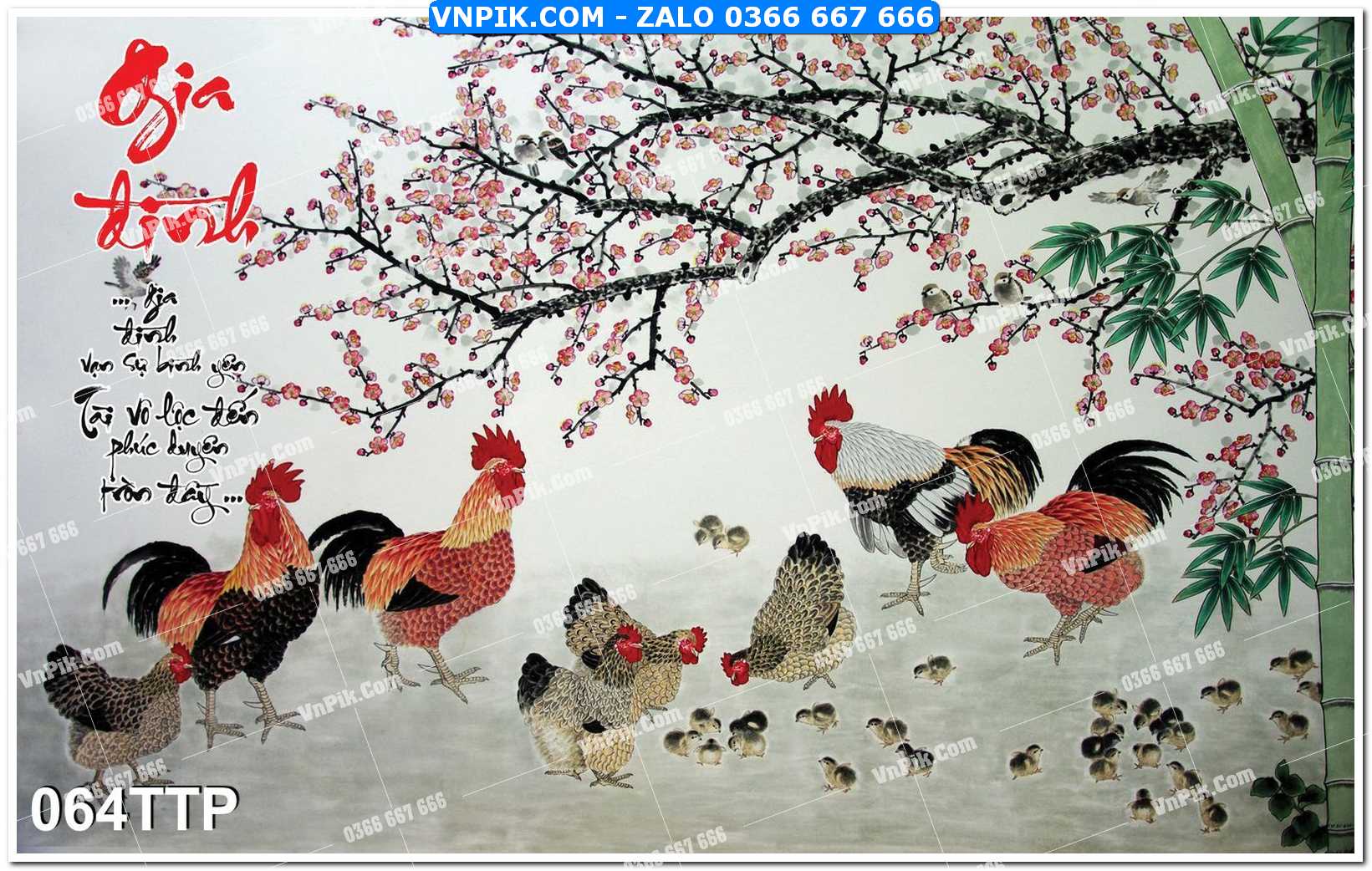 Tranh chữ thư pháp nghệ thuật 064TTP