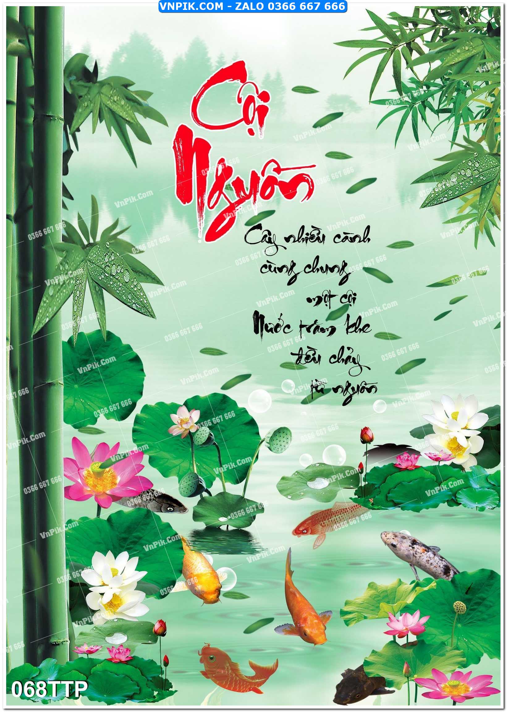 Tranh chữ thư pháp nghệ thuật 068TTP