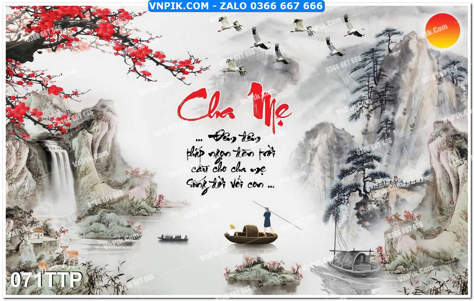 Tranh chữ thư pháp nghệ thuật 071TTP
