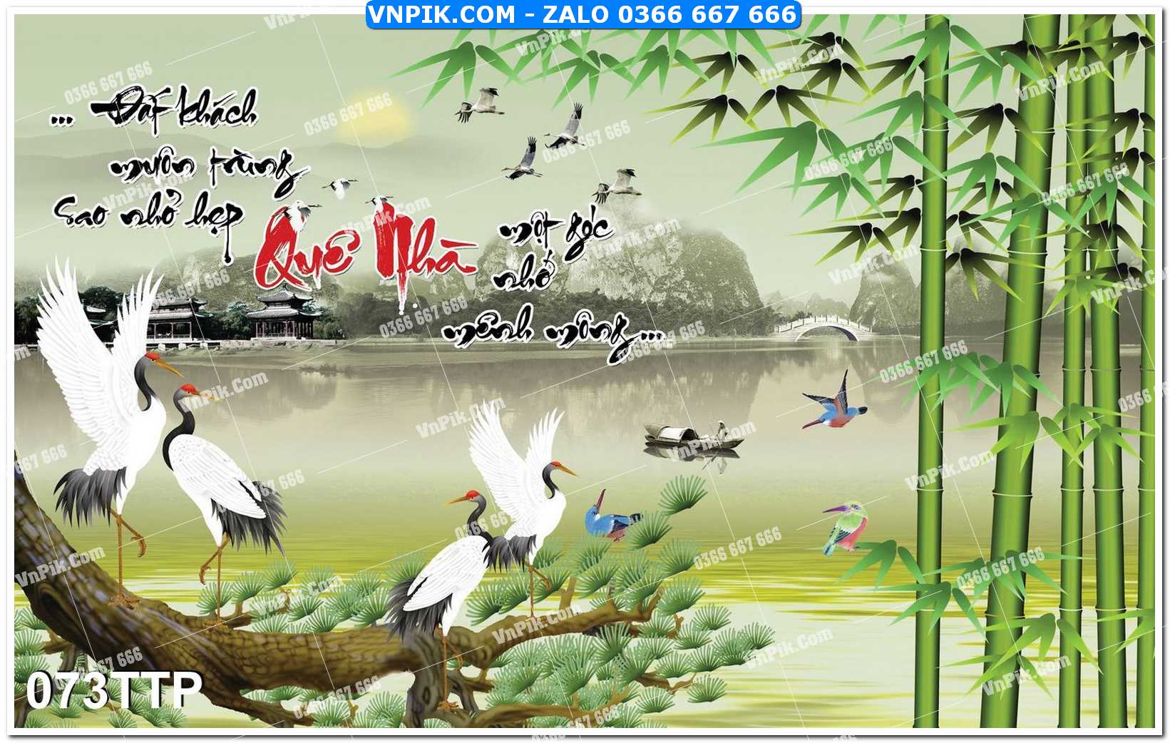 Tranh chữ thư pháp nghệ thuật 073TTP