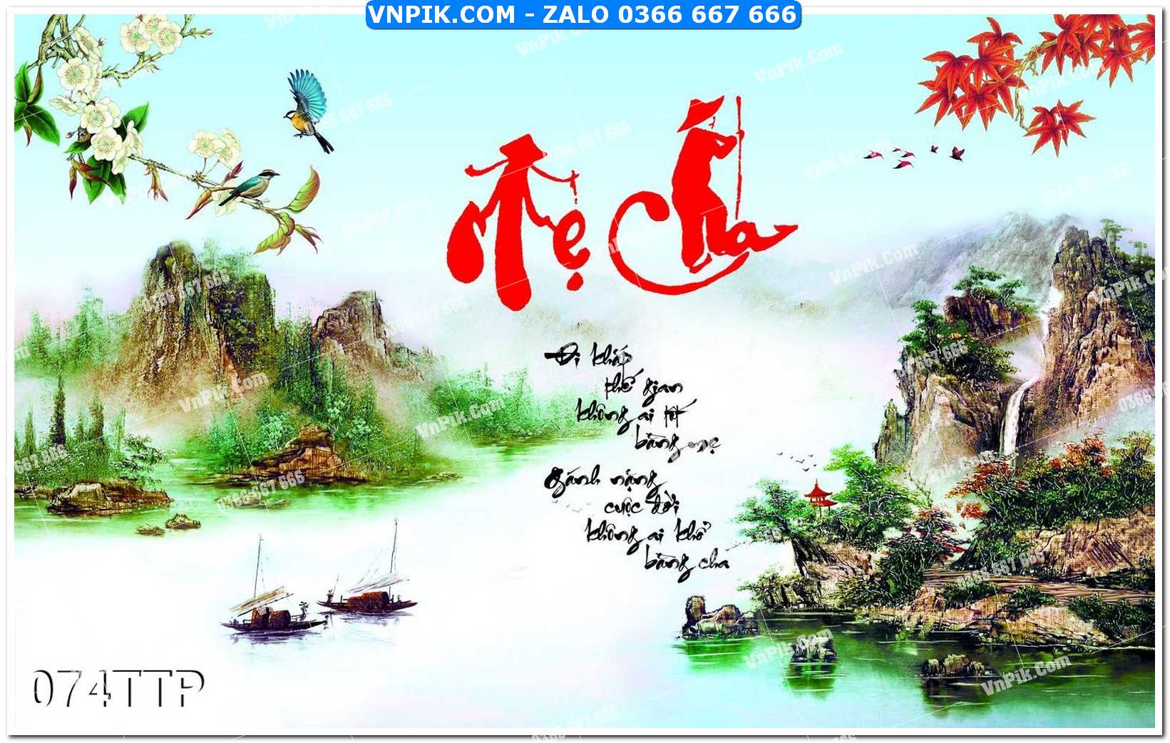Tranh chữ thư pháp nghệ thuật 074TTP