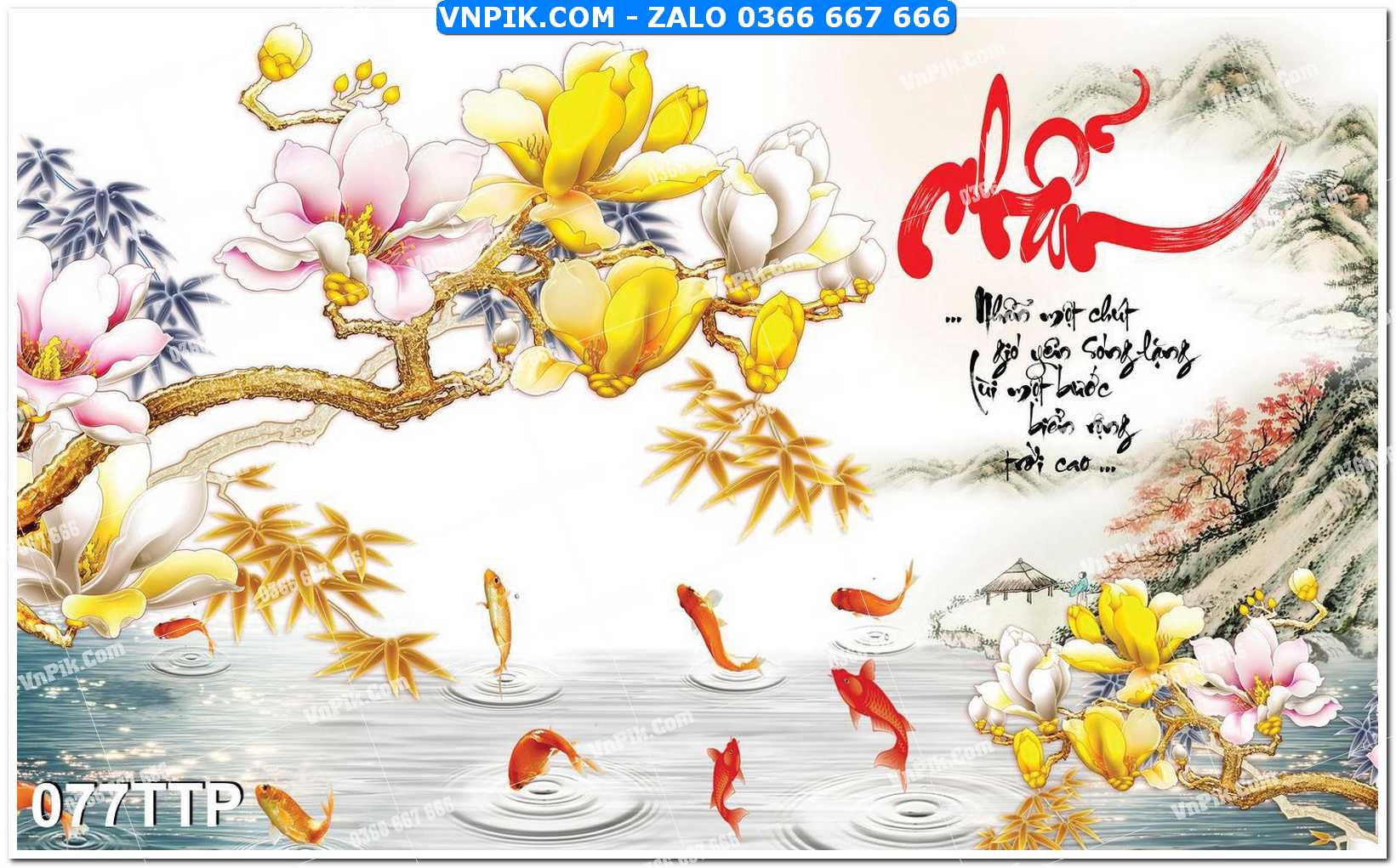 Tranh chữ thư pháp nghệ thuật 077TTP