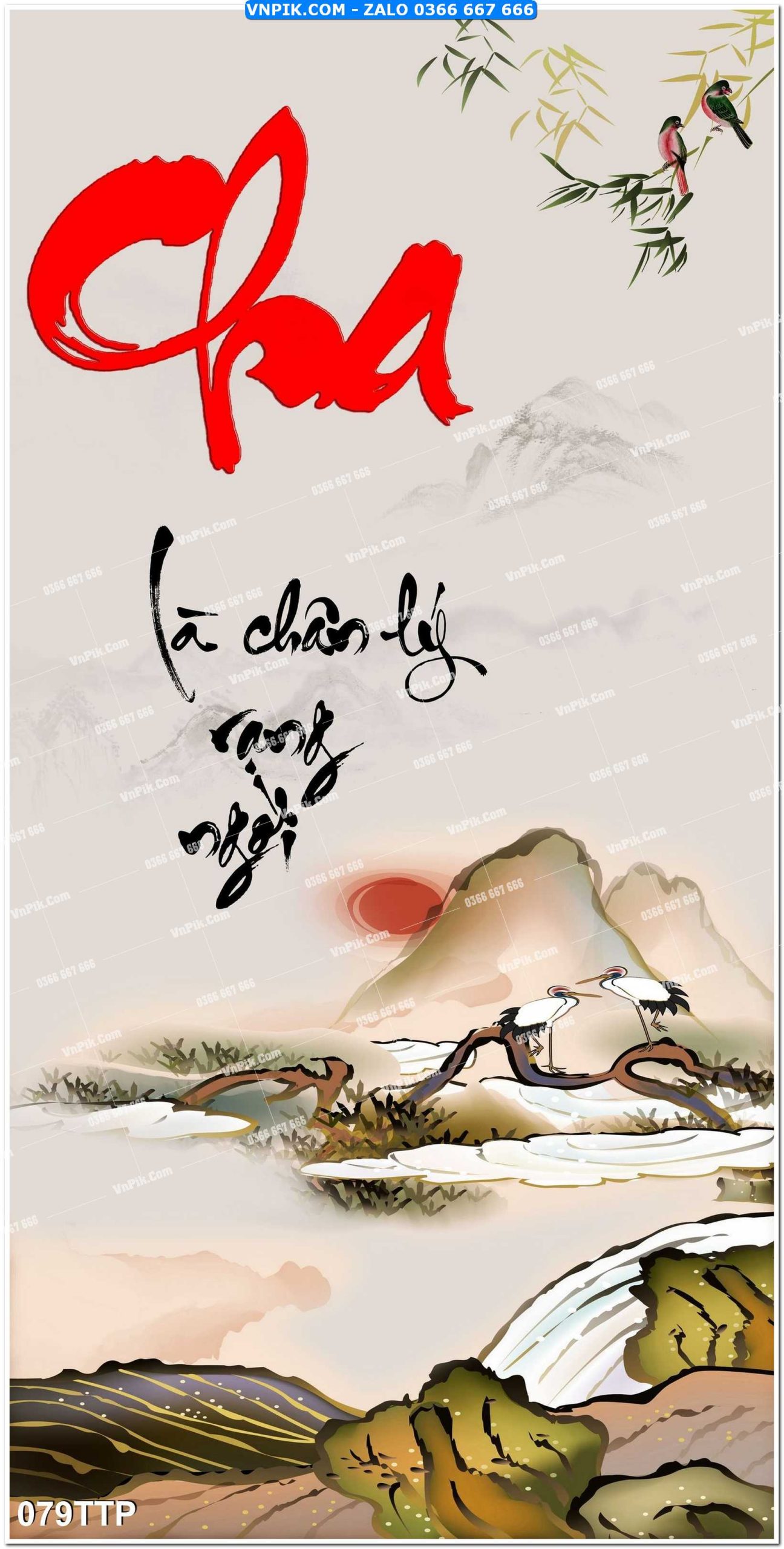 Tranh chữ thư pháp nghệ thuật 079TTP