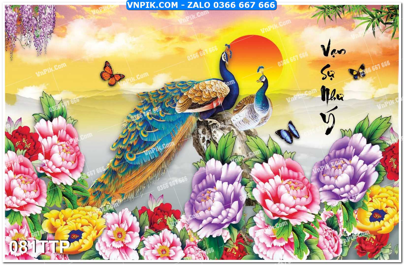 Tranh chữ thư pháp nghệ thuật 081TTP