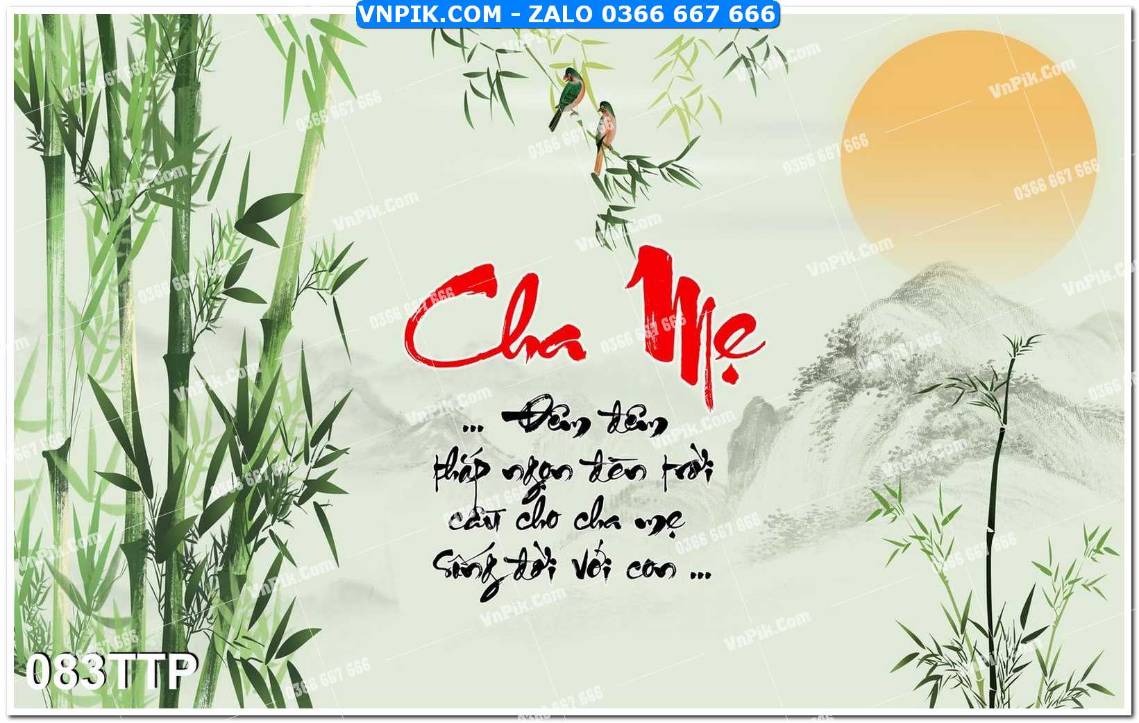 Tranh chữ thư pháp nghệ thuật 083TTP